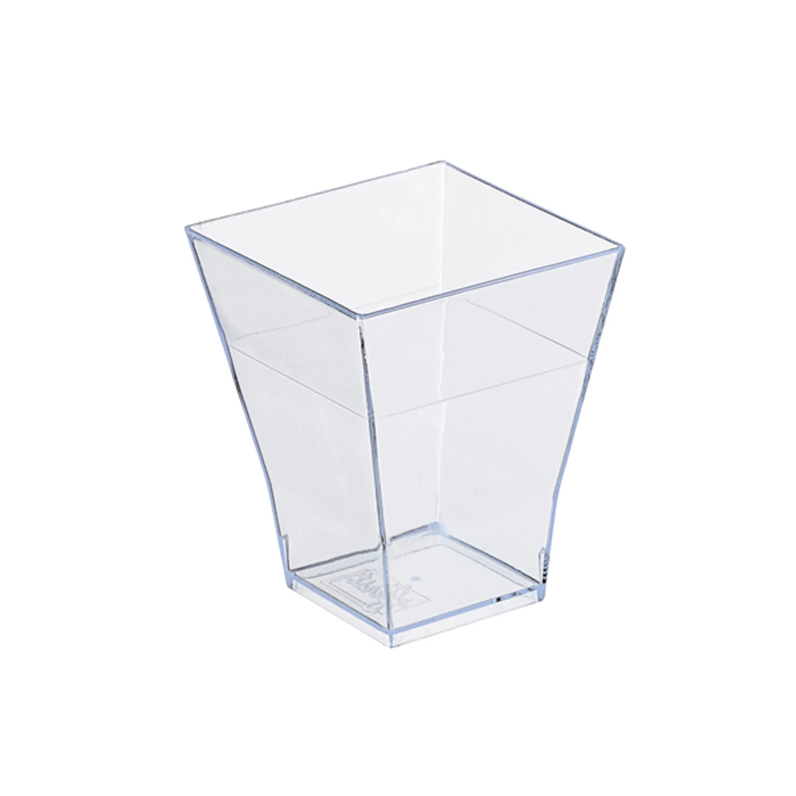 Cups, Taiti 2 Ounce, Plastic, Clear, Square, Recyclable, 2 Ounce,20 - 30 COUNT
