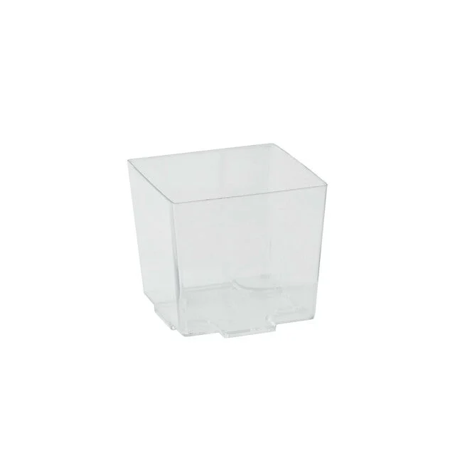 Containers, 2.75 Ounce - 1.96 x 1.96 x 1.77 Inch, Plastic, Clear, Cube, 2.75 Ounce,24 - 24 COUNT