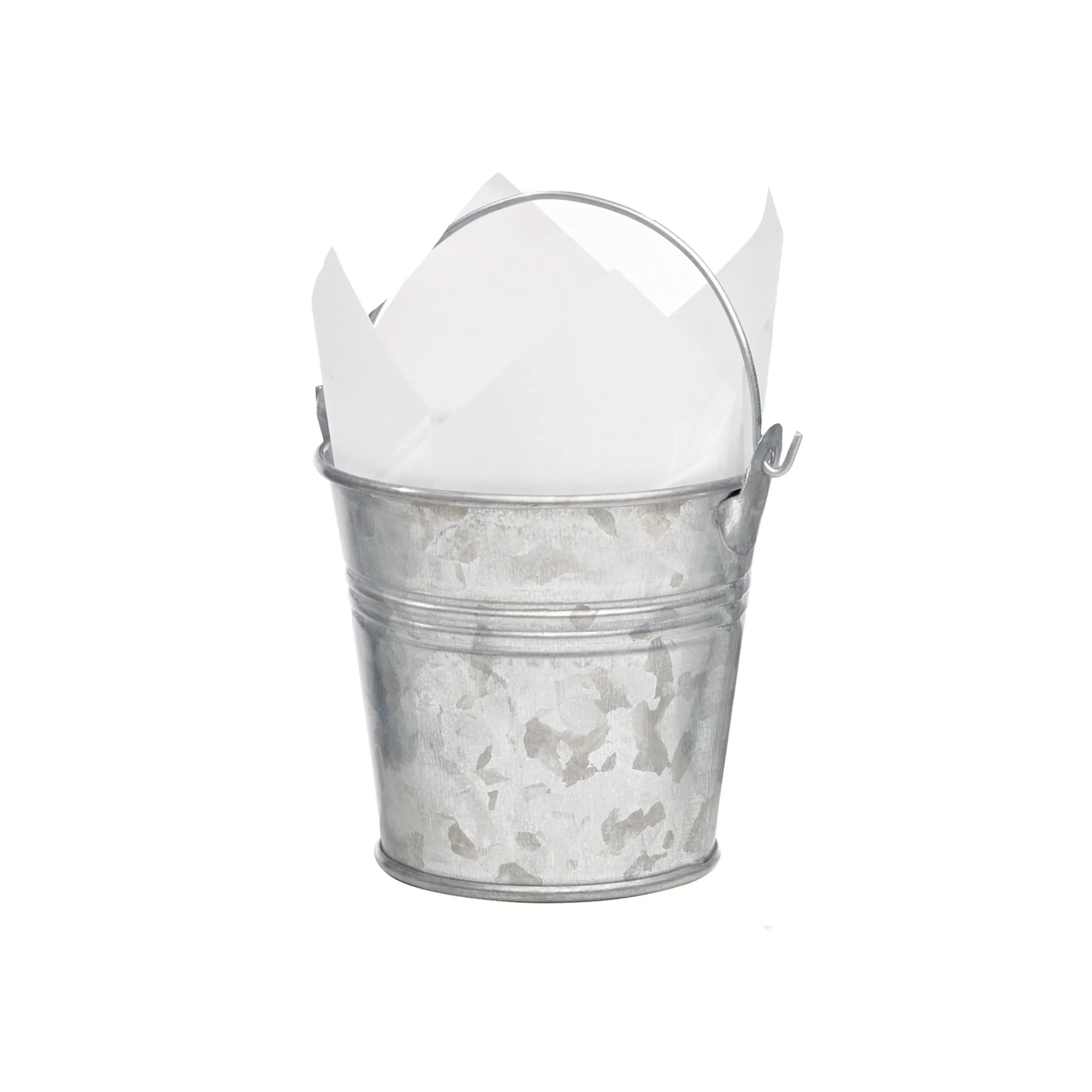 Bucket, Mini, 7 Ounce, Silver, Metal,6 - 24 COUNT