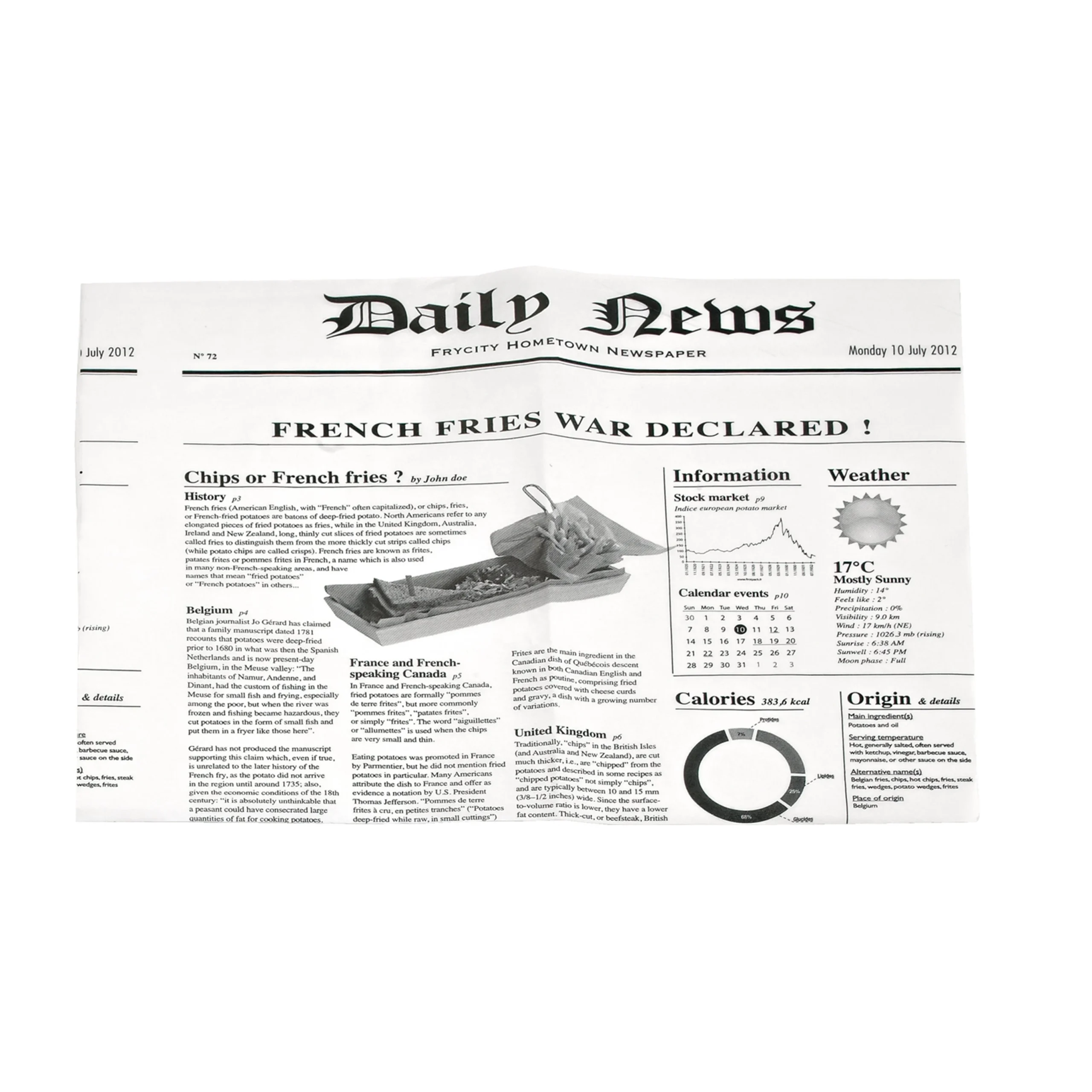 Liners, Basket, 13.8 x 10.6 Inch, Newspaper Print, Greaseproof,2 - 500 COUNT