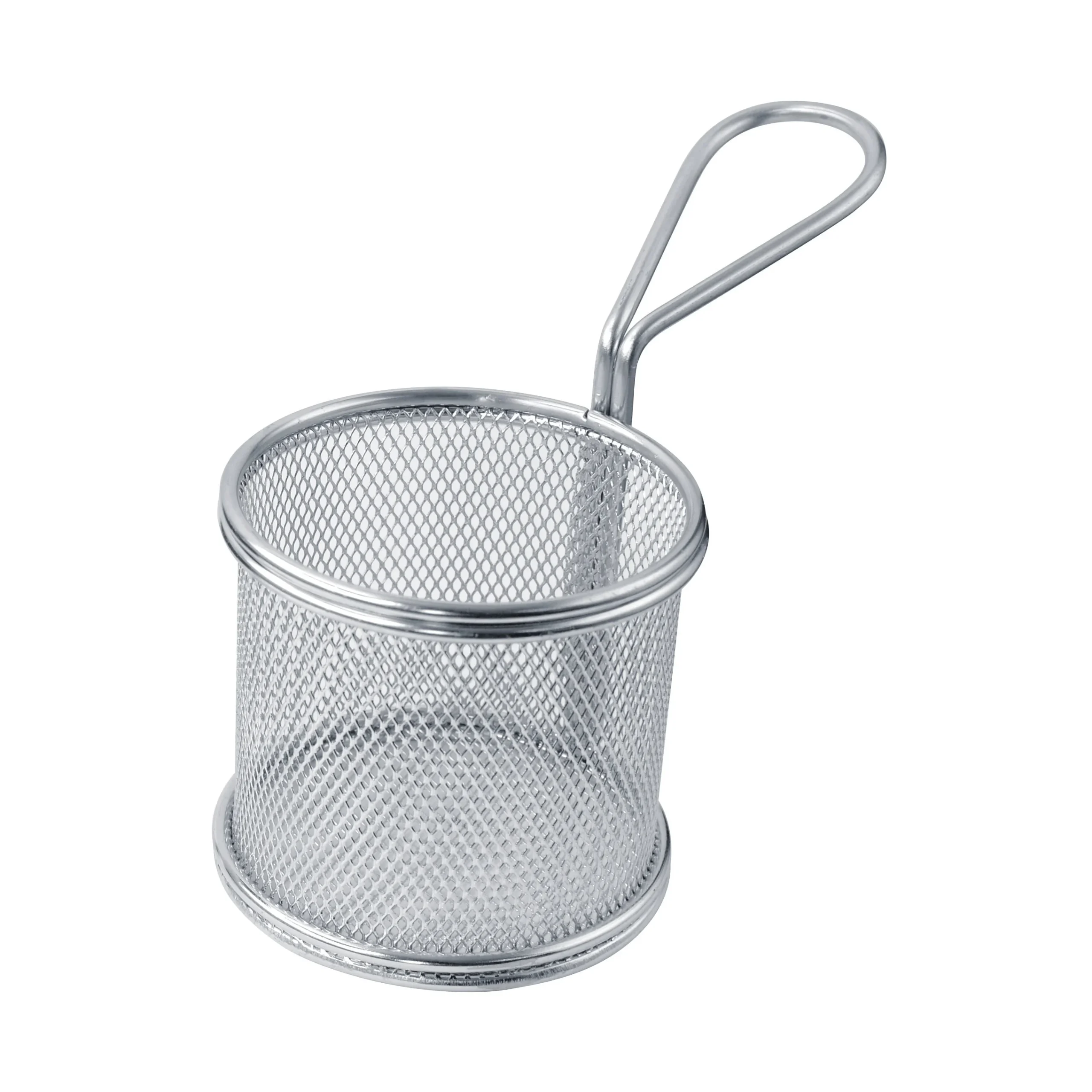 Fryer Baskets, 3.2 x 3.3 Inch, Round, Stainless Steel,6 - 1 COUNT