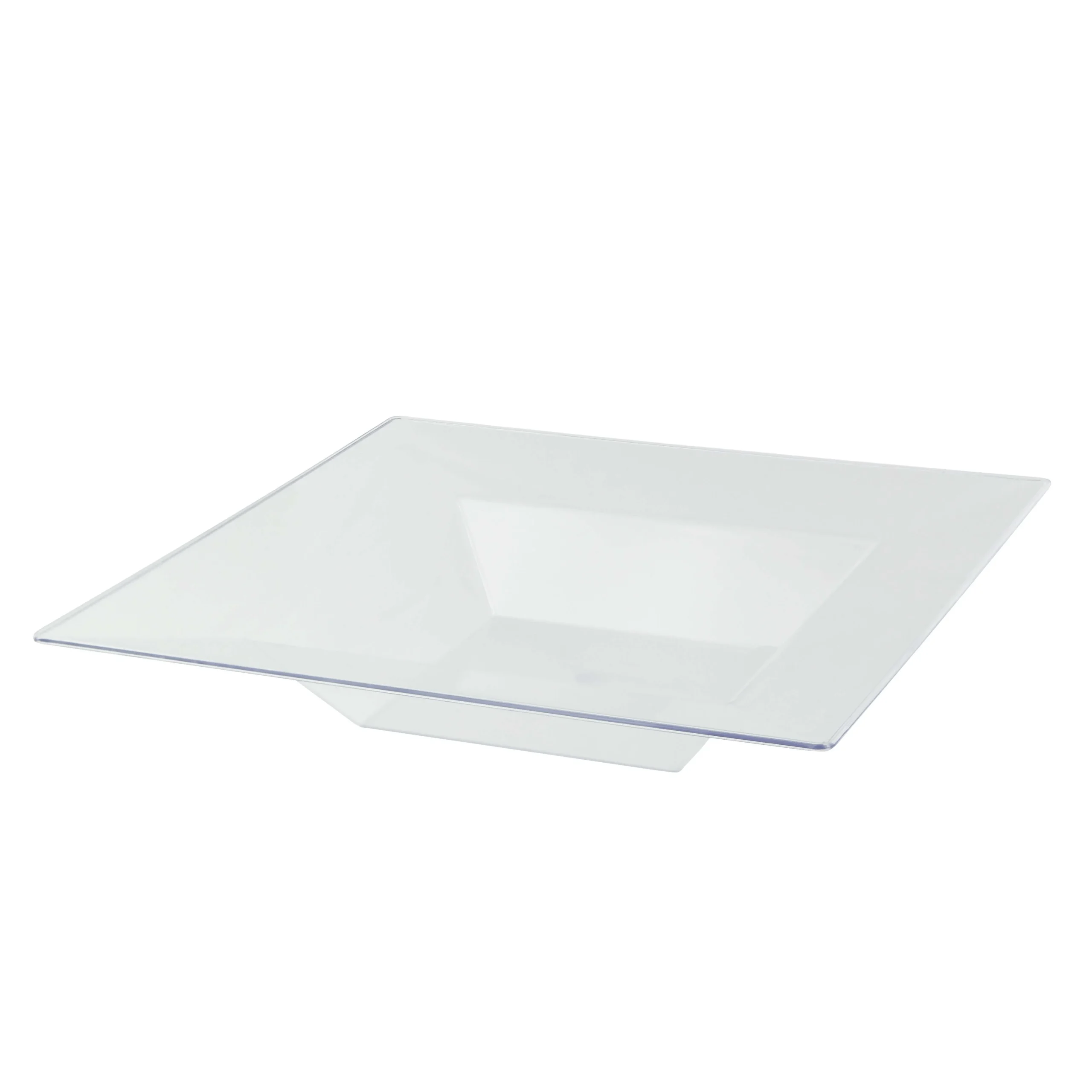 Plates, Food, 8.4 x 8.4 Inch, Plastic, Clear, Square, Hevyweight,6 - 10 COUNT