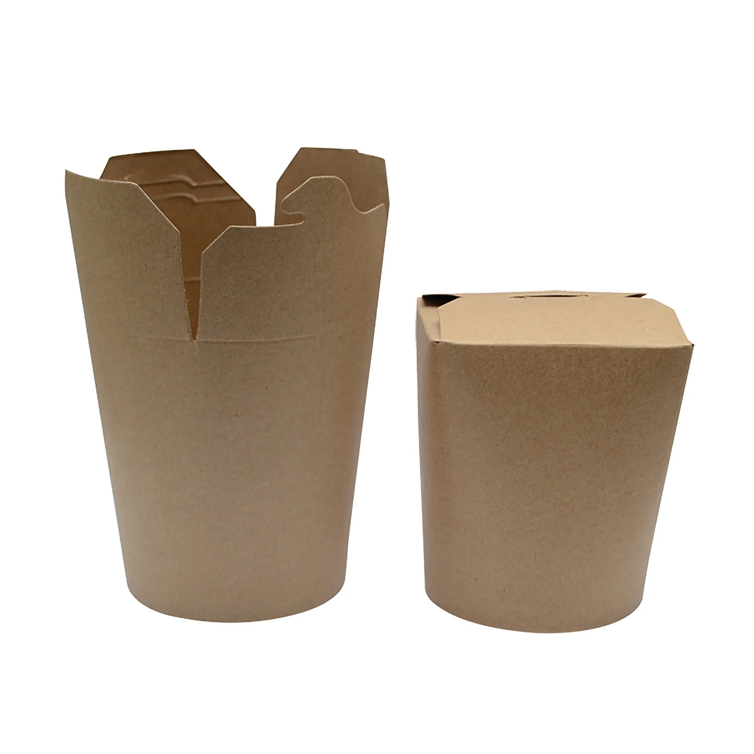 Containers, Take-Out, 32 Ounce, Kraft, Round, 3.8 x 4.5 Inch,20 - 25 COUNT