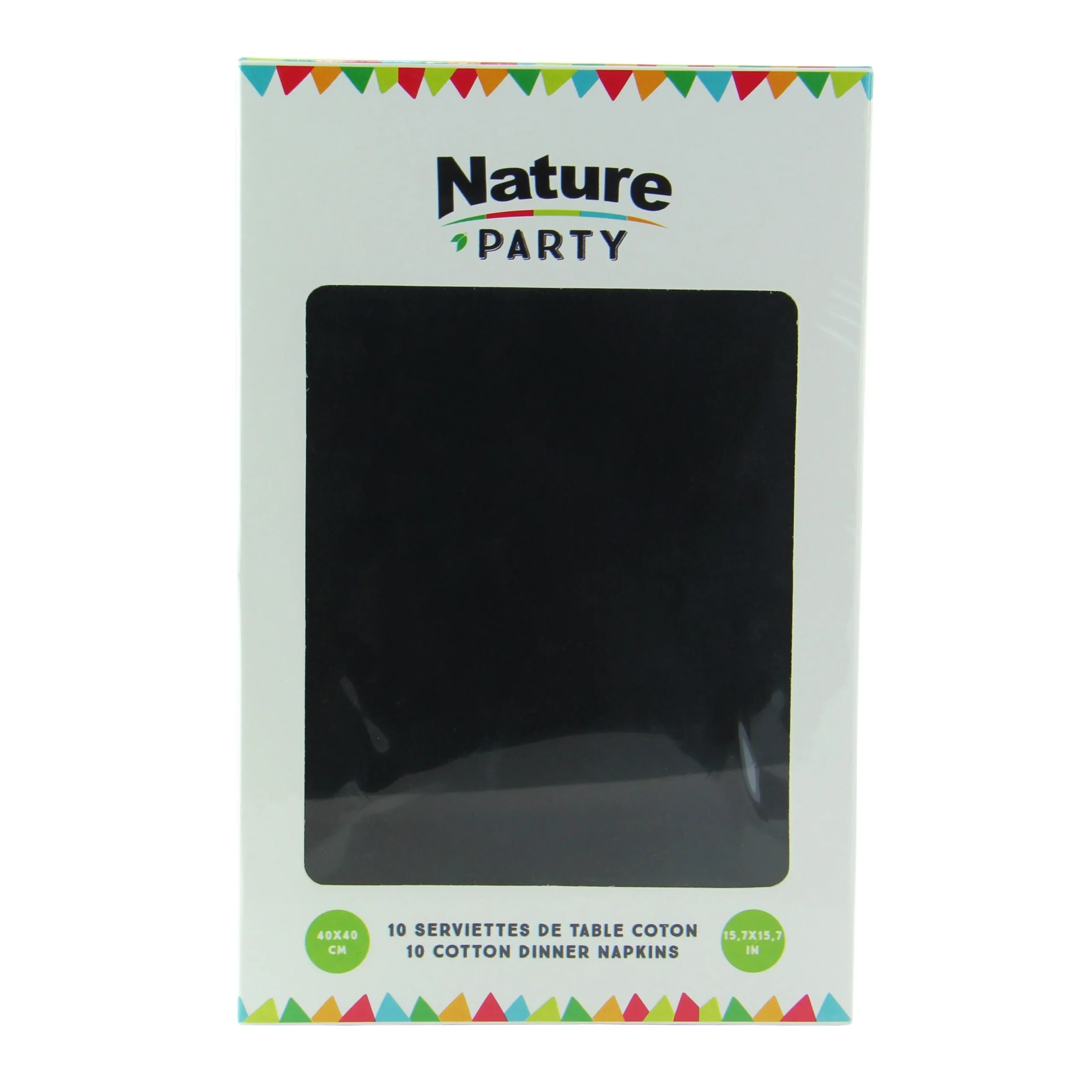 Napkins, Cotton, Black, 15.8 x 15.8 Inch,10 - 10 COUNT