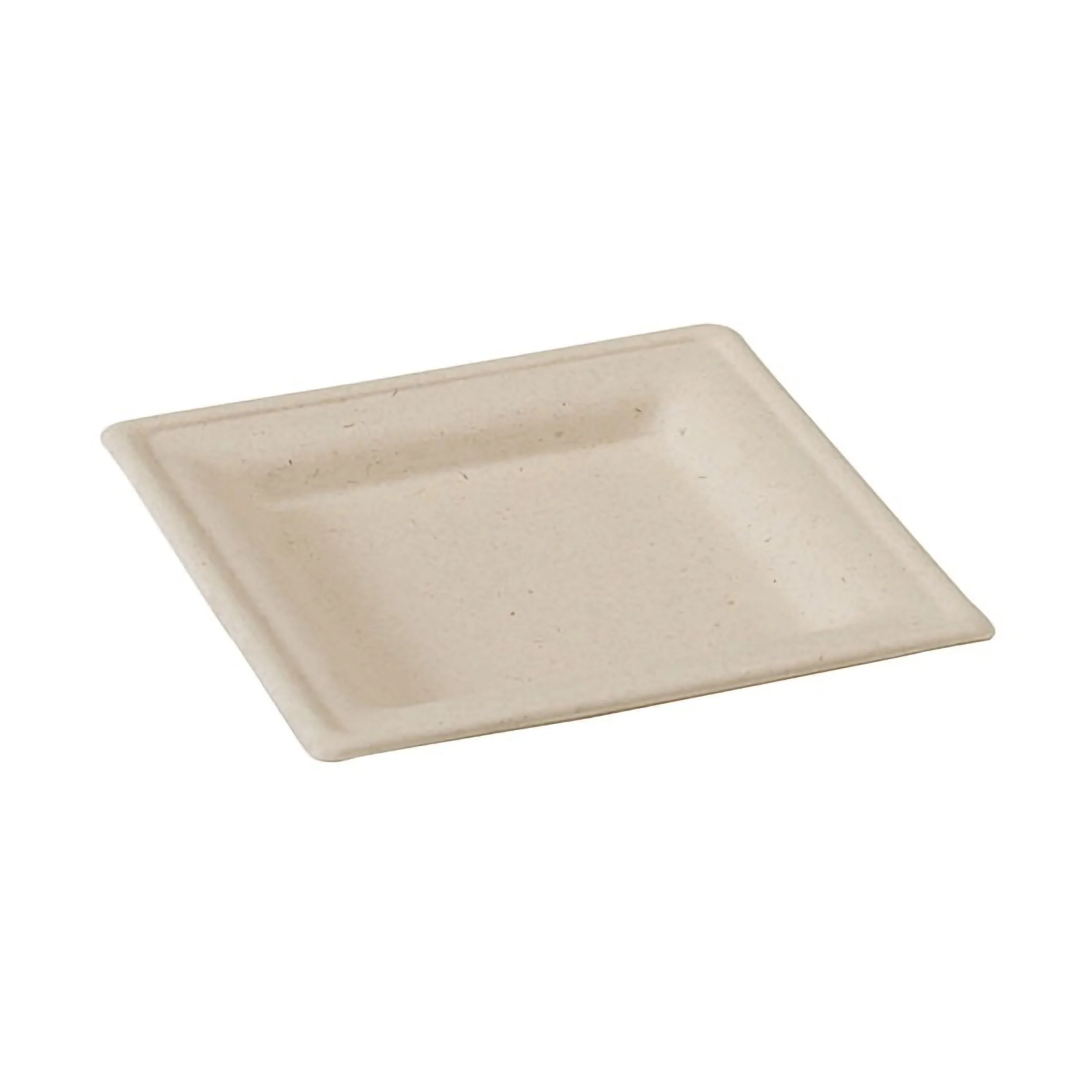 Plates, 10.2 Inch, Sugarcane Plastic, Brown, Square,2 - 125 COUNT