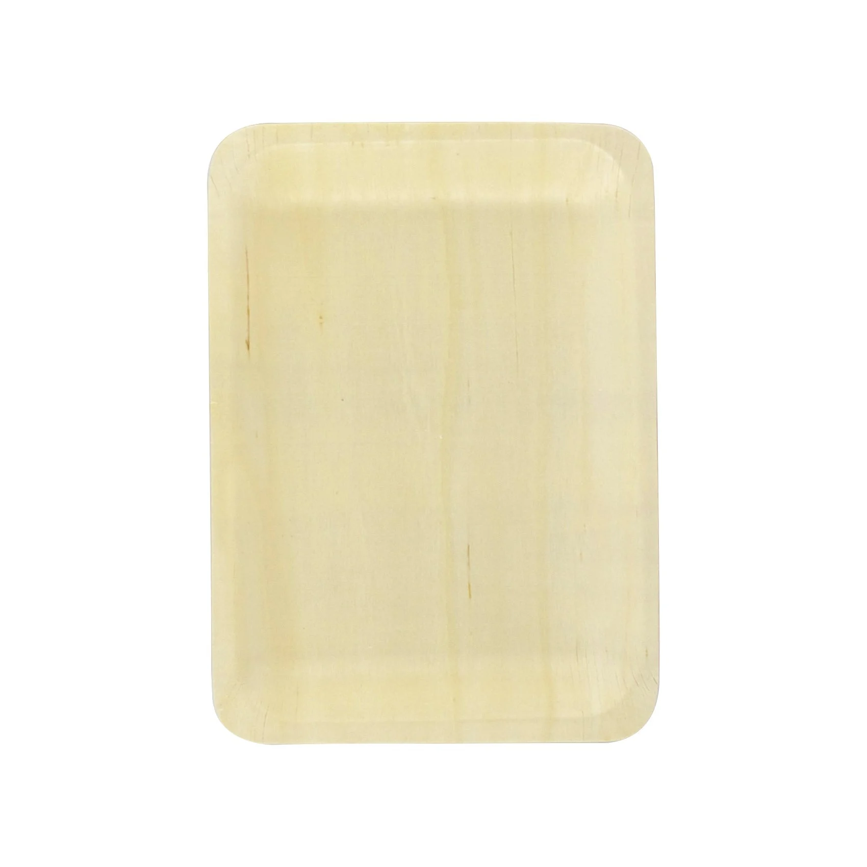 Plates, 7.6 x 5.5 x 0.7 Inch, Wooden, Natural, Rectangular,5 - 50 COUNT