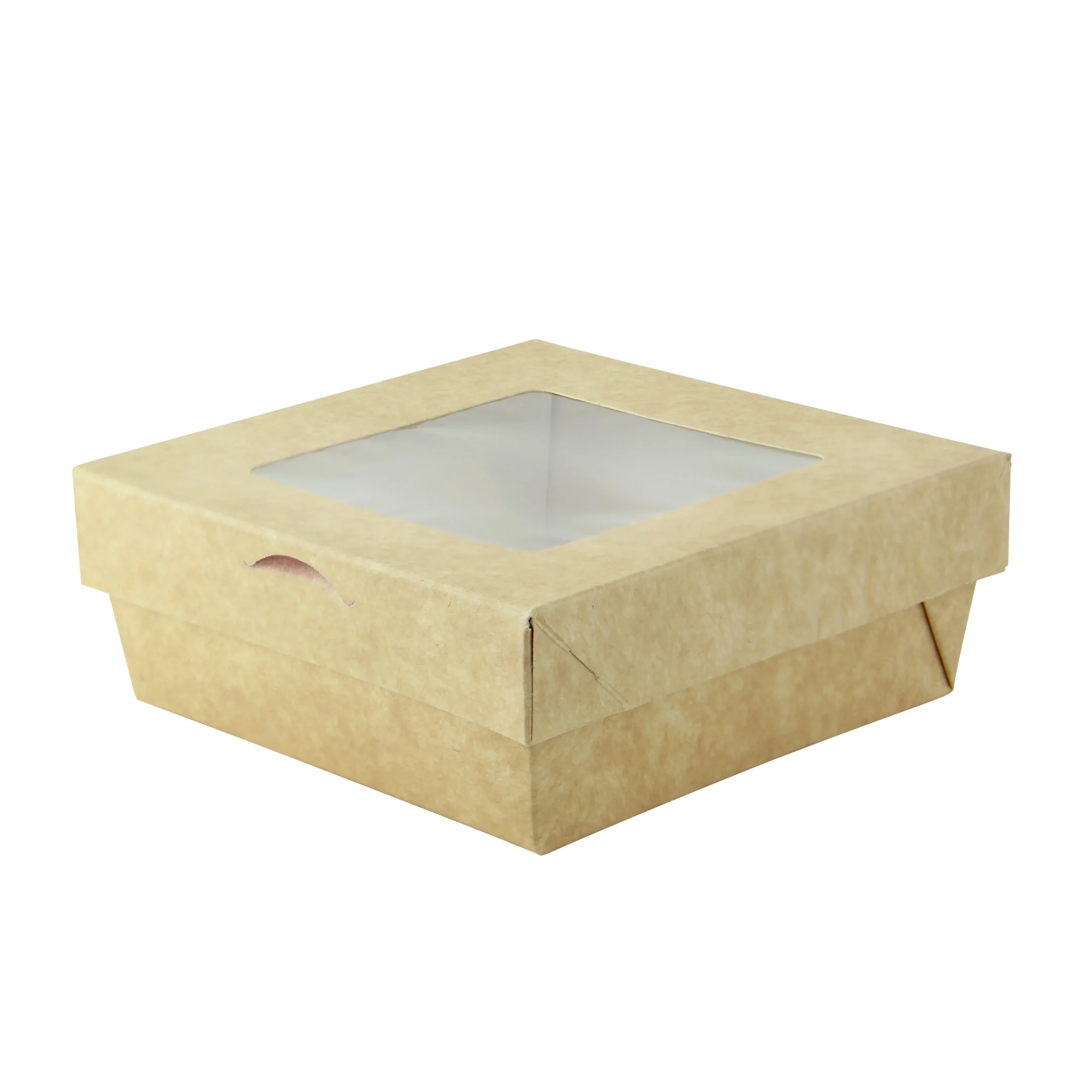Boxes, Kray 34 Ounce, Kraft, Window Lid, Bakeable, Heat Resistant Base up to 440 Degrees,4 - 25 COUNT