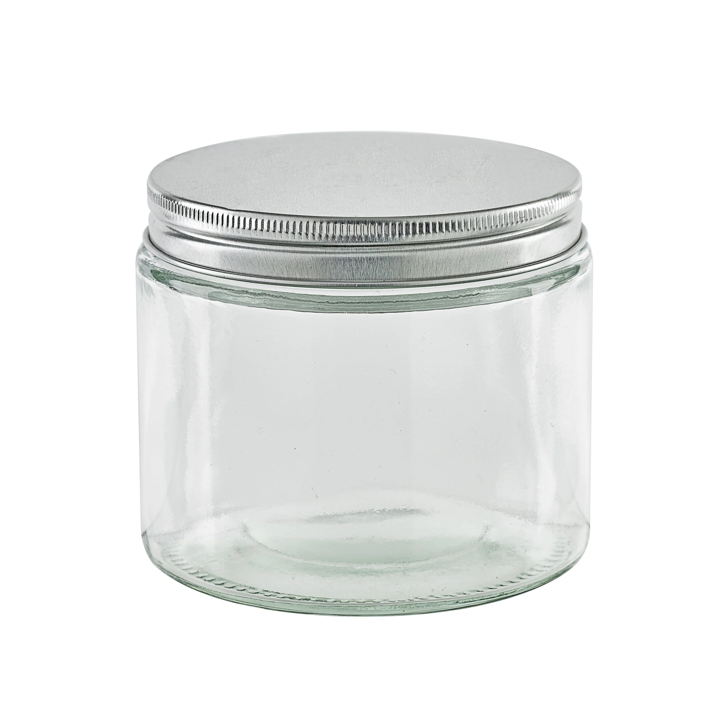 Jars, 13 Ounce, Round, Glass, with Aluminum Cap,50 - 1 EACH