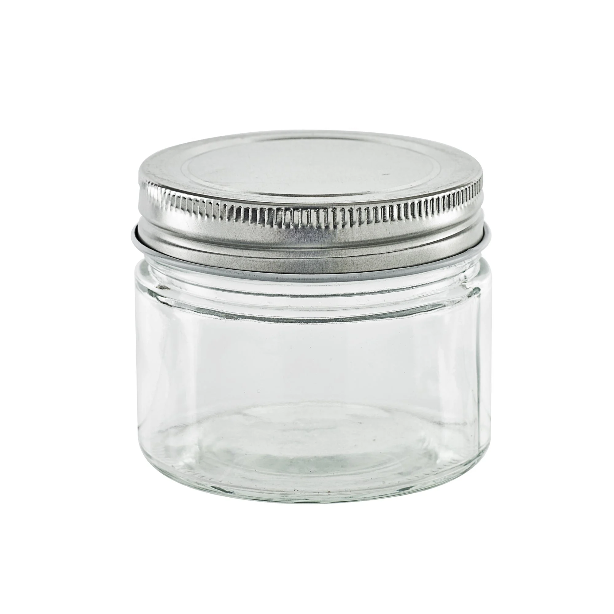 Jars, 5.7 Ounce, Round, Glass, with Aluminum Cap,80 - 1 EACH