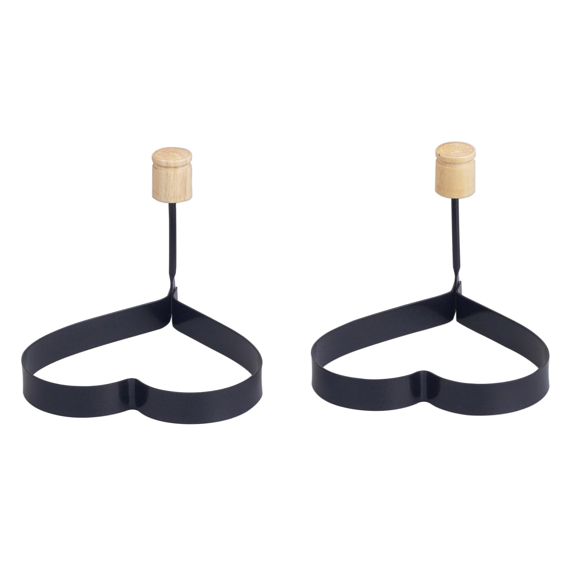 Rings, Egg, 4.63 x 4.25 Inch, Non-Stick, Heart-Shape, Carbon Steel,6 - 1 EACH
