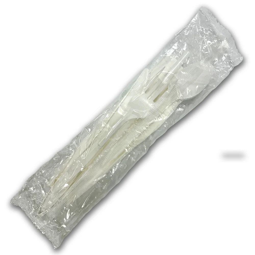 Cutlery Kits, Fork/Knife/Spoon, Plastic, with Flex Straw & 12 x 13 Inch 1-Ply Napkin, Individually-Wrapped,250 - 1 EACH