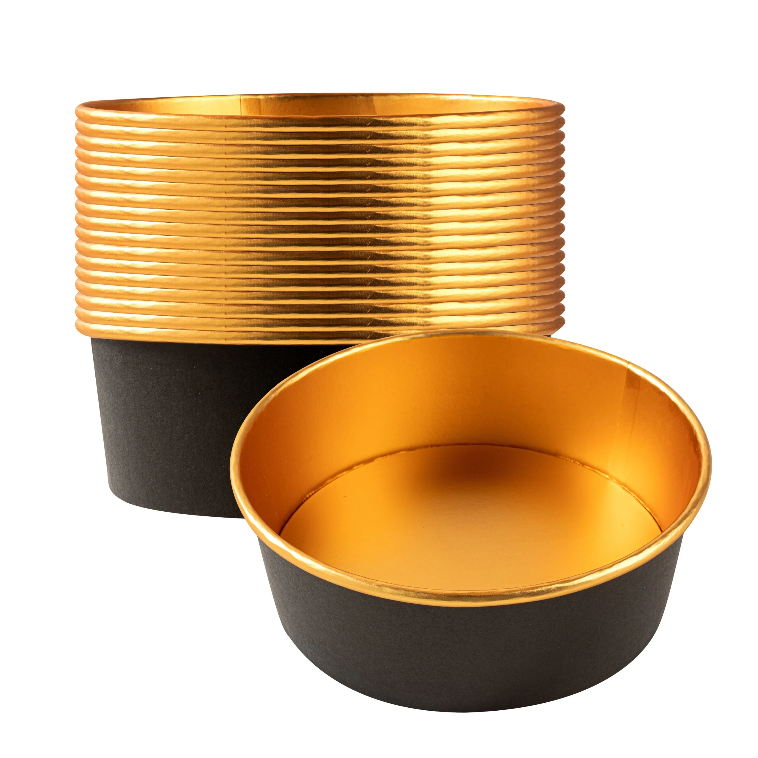 Containers, Take Out, Foil Lux 45 Ounce, Paper, Black, 7.25 x 7.25 x 2.5 Inch, with Foil Interior,50 - 1 EACH