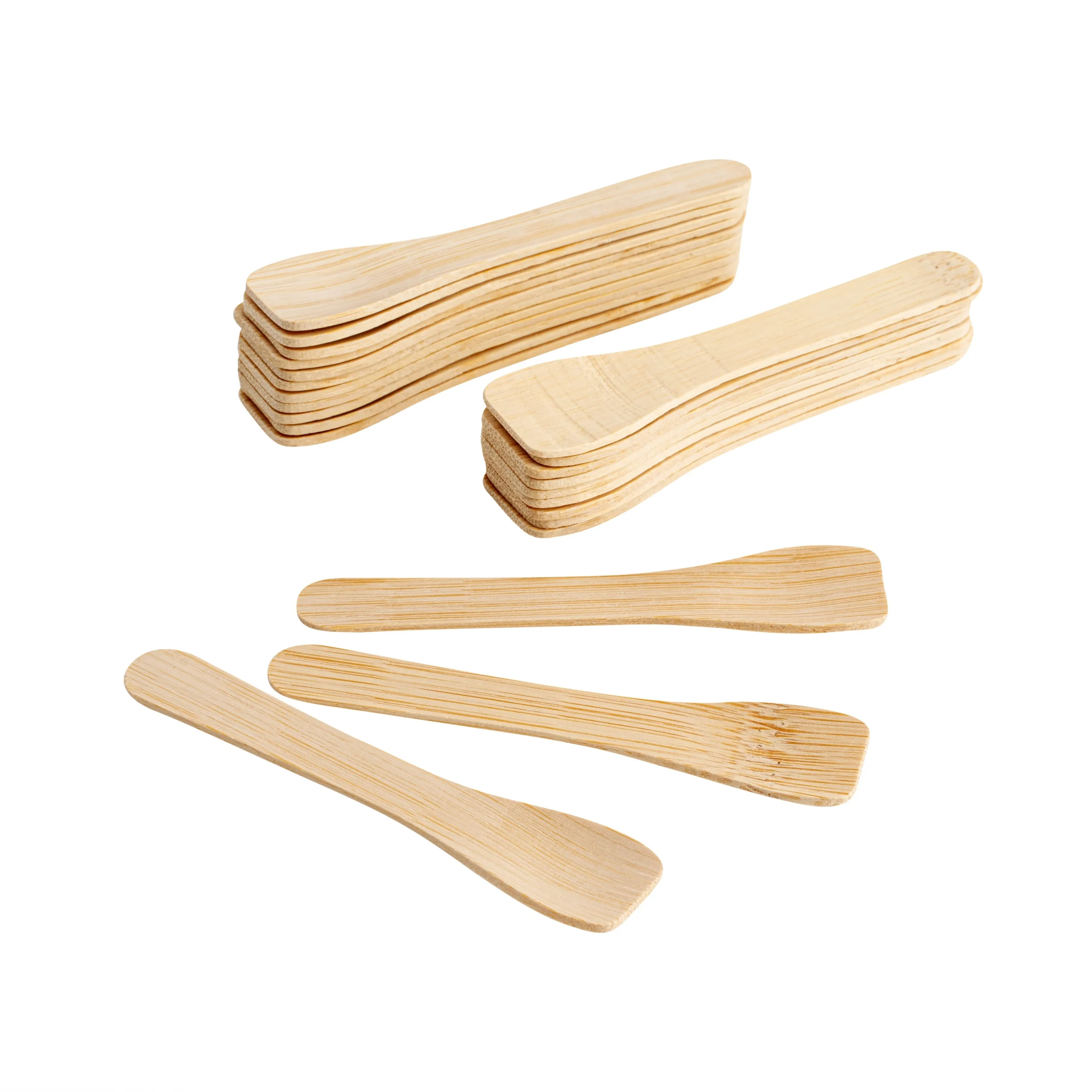 Spoons, Tasting, Eco Luxe, Bamboo, Natural, Rounded Square, 3.5 Inch,100 - 1 EACH