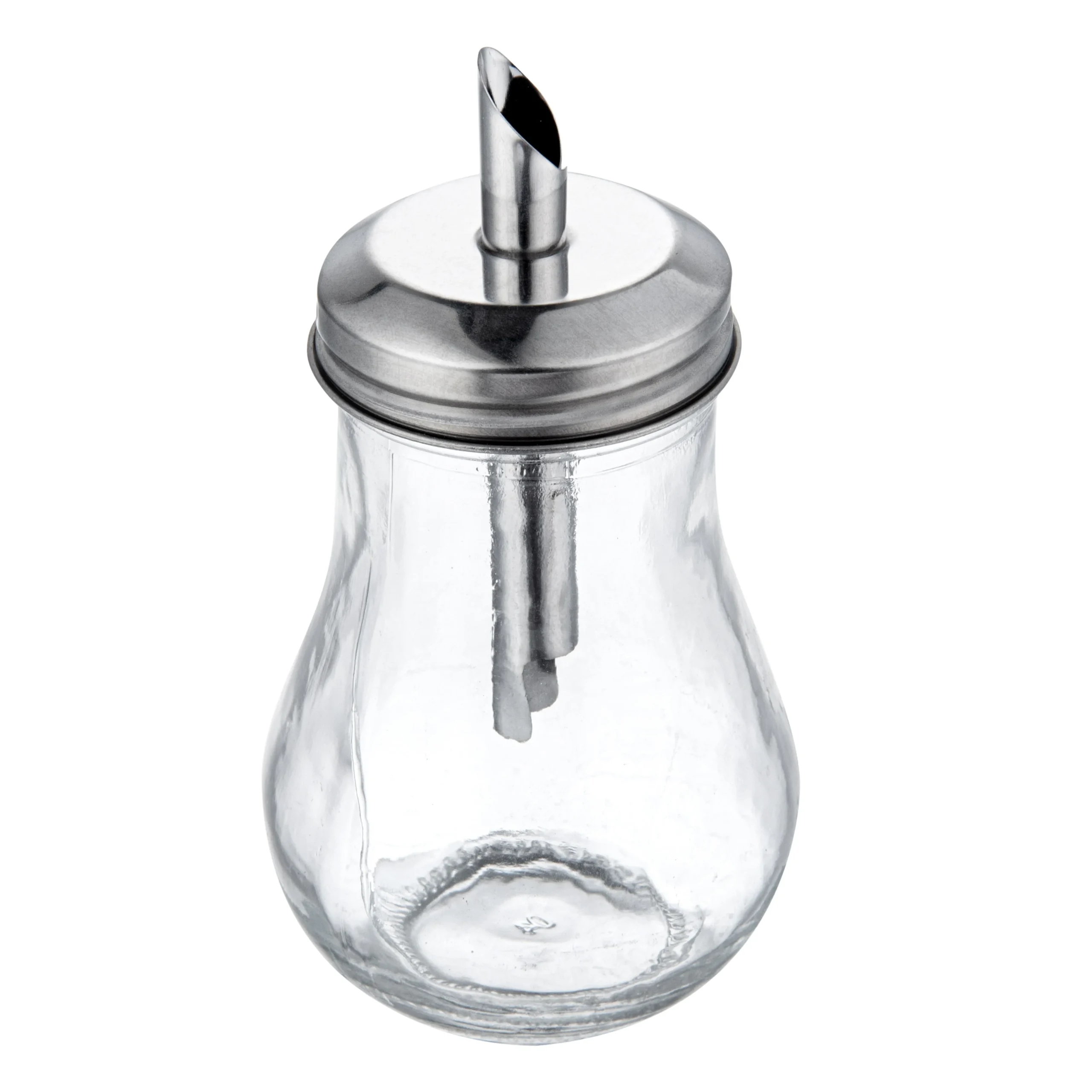 Pourer, Sauce/Sugar, 6 Ounce, Glass, with Spout Lid,1 - 1 EACH