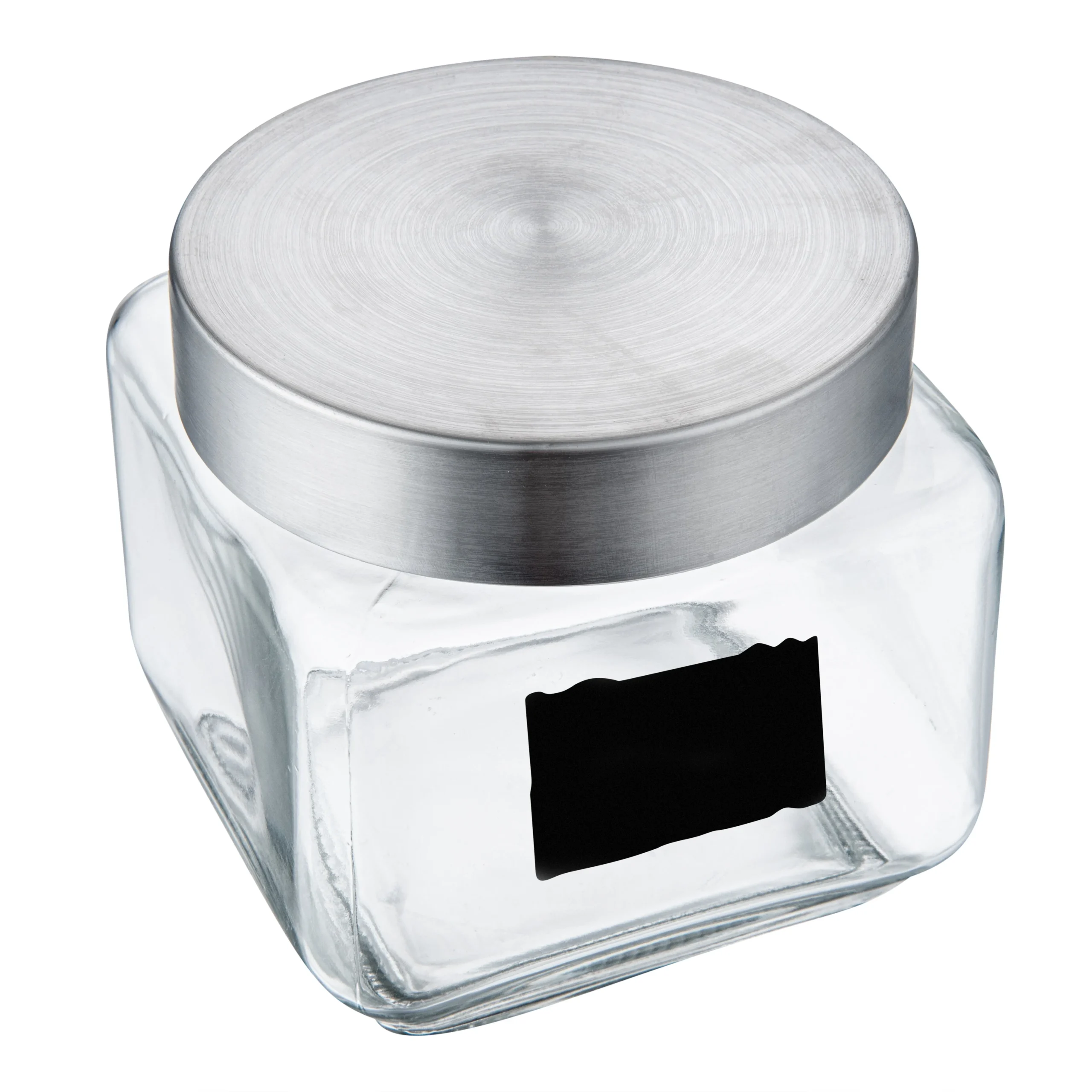 Jar, Storage, Vetri 20 Ounce, Glass, with Lid & Chalkboard Label, 3.5 x 3.5 x 4.25 Inch,1 - 1 EACH