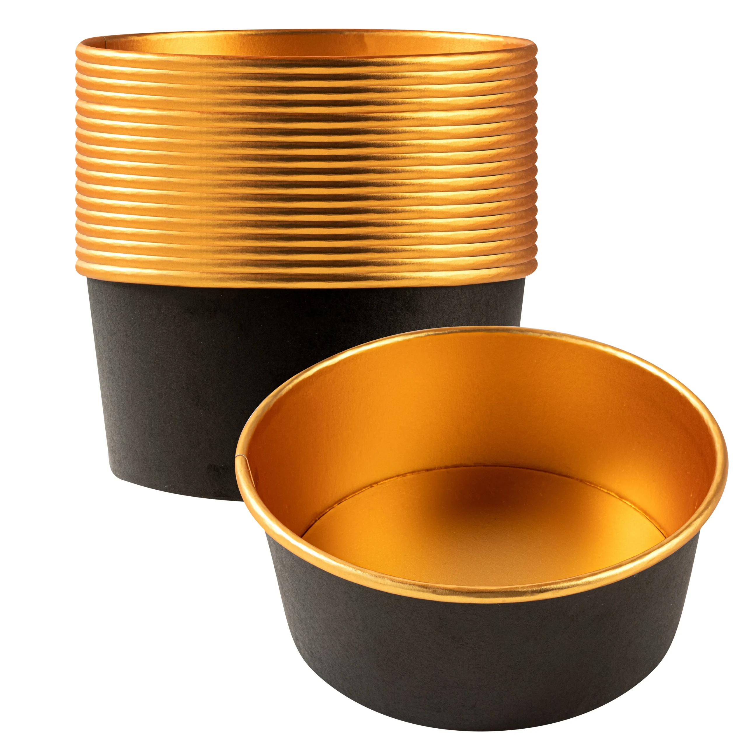 Containers, Take Out, Foil Lux 37 Ounce, Paper, Black, 6.5 x 6.5 x 2.5 Inch, with Foil Interior,200 - 1 EACH