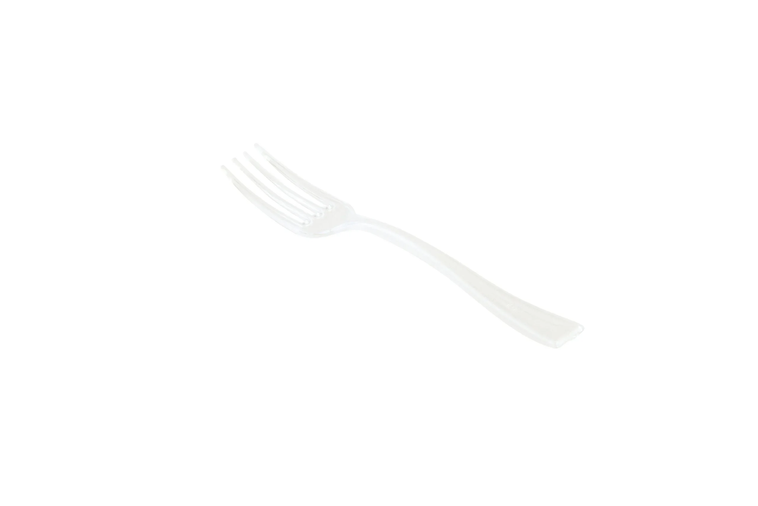 Forks, Mini, Plastic, Clear, 4 Inch,100 - 1 EACH
