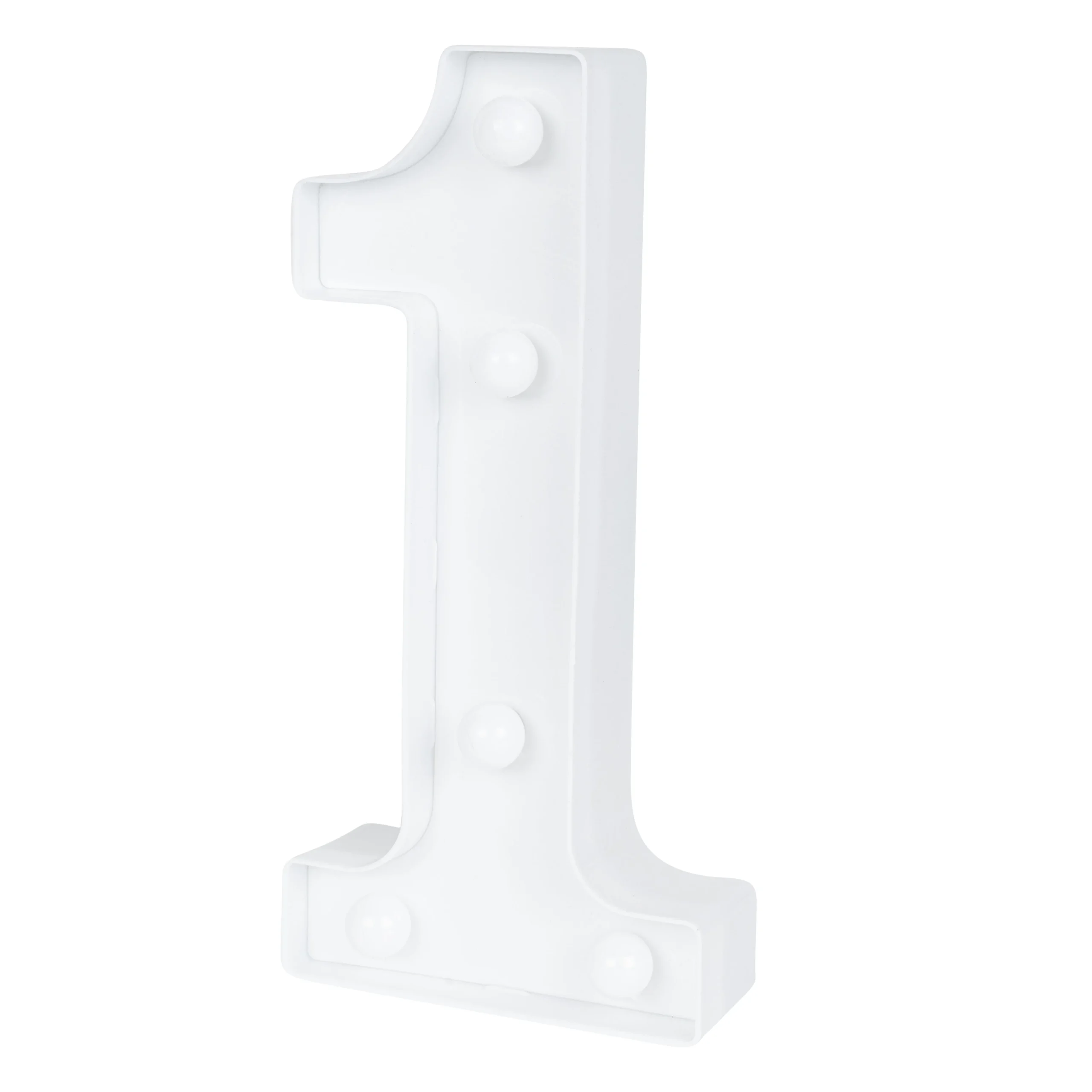 Sign, LED Marquee, 8.75 Inch, Number 1, White,1 - 1 EACH