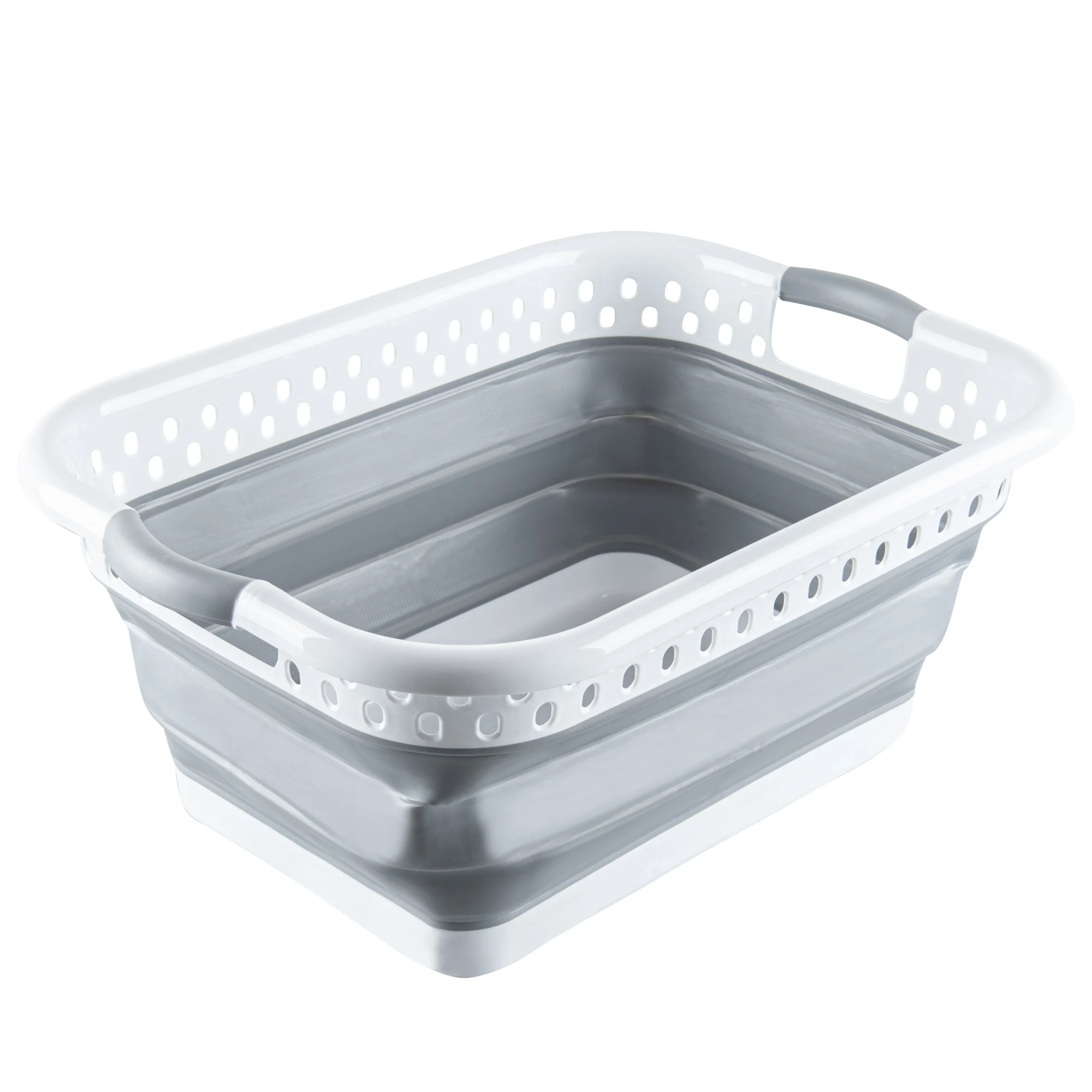 Container, Storage, RW Base, Plastic, Gray, 21 x 15.5 x 8.75 Inch, Collapsible,1 - 1 EACH