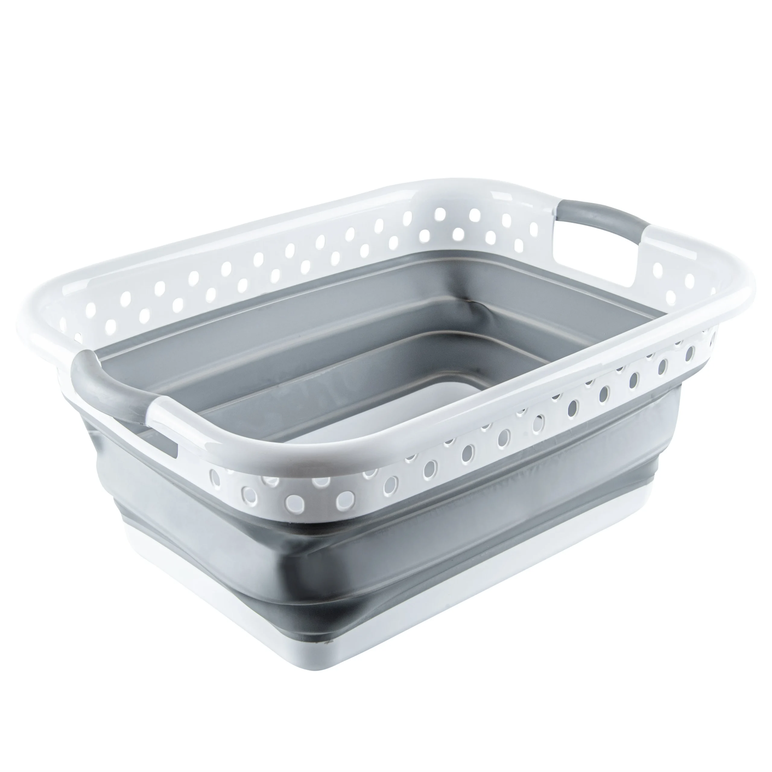 Container, Storage, RW Base, Plastic, Gray, 24 x 17.25 x 9.75 Inch, Collapsible,1 - 1 EACH