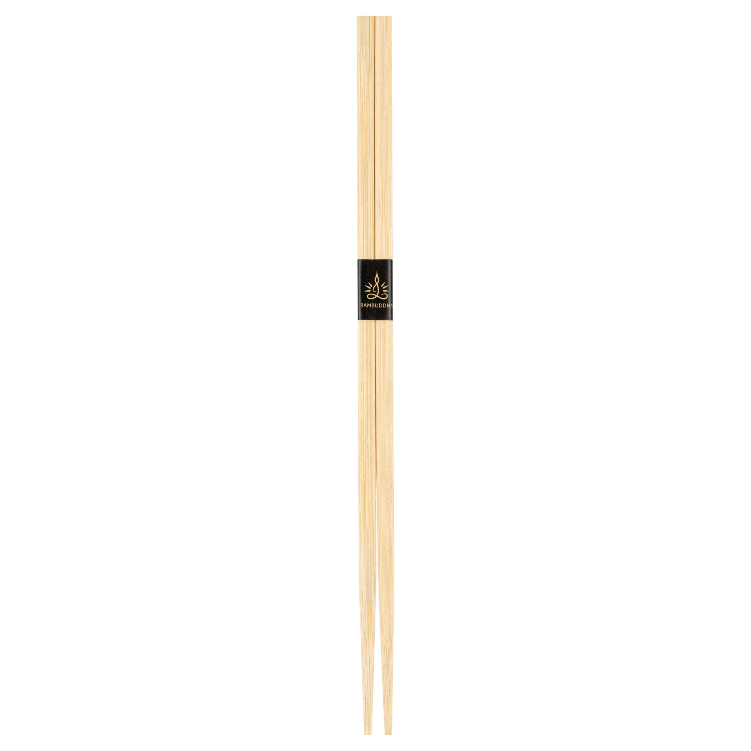Chopsticks, Bambuddha Modern, Bamboo, Natural, 9.5 Inch, with Paper Band,100 - 1 EACH
