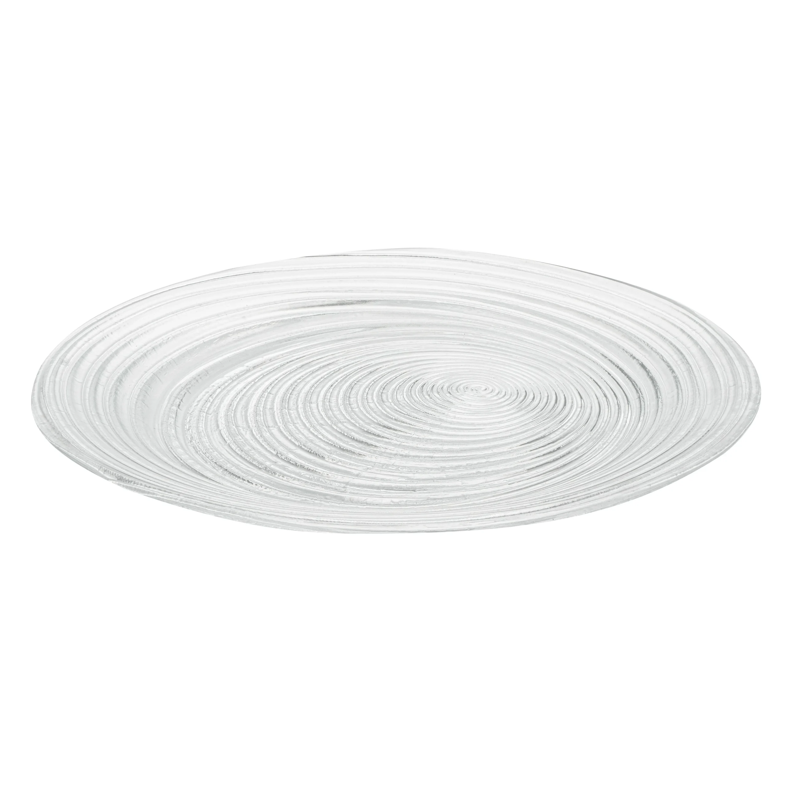Plate, Vetri 11.75 x 11.75 x 1.25 Inch, Glass Swirl, Clear, Round,1 - 1 EACH