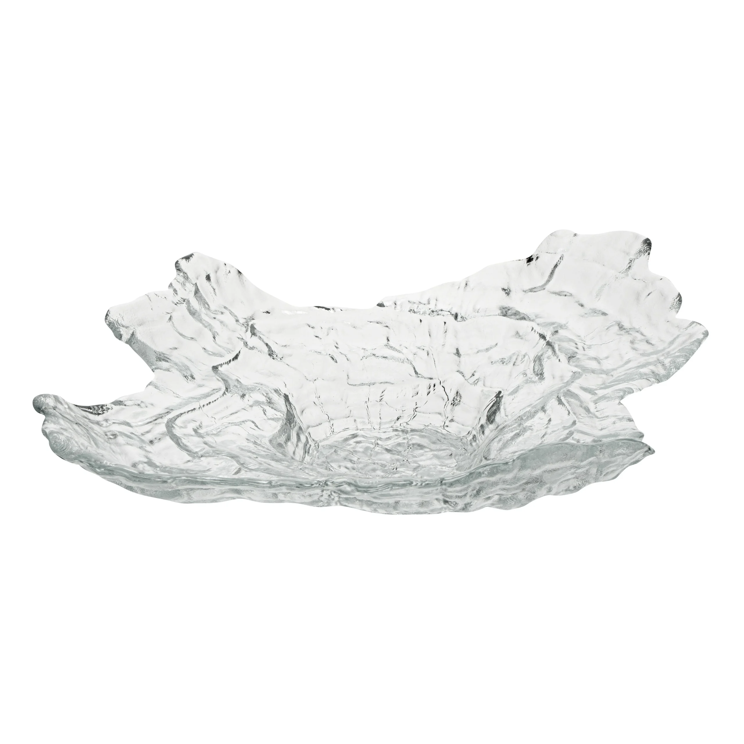 Plate, Serving, Vetri 18 x 13.5 x 3.75 Inch, Glass, Clear, Abstract Seashell,1 - 1 EACH