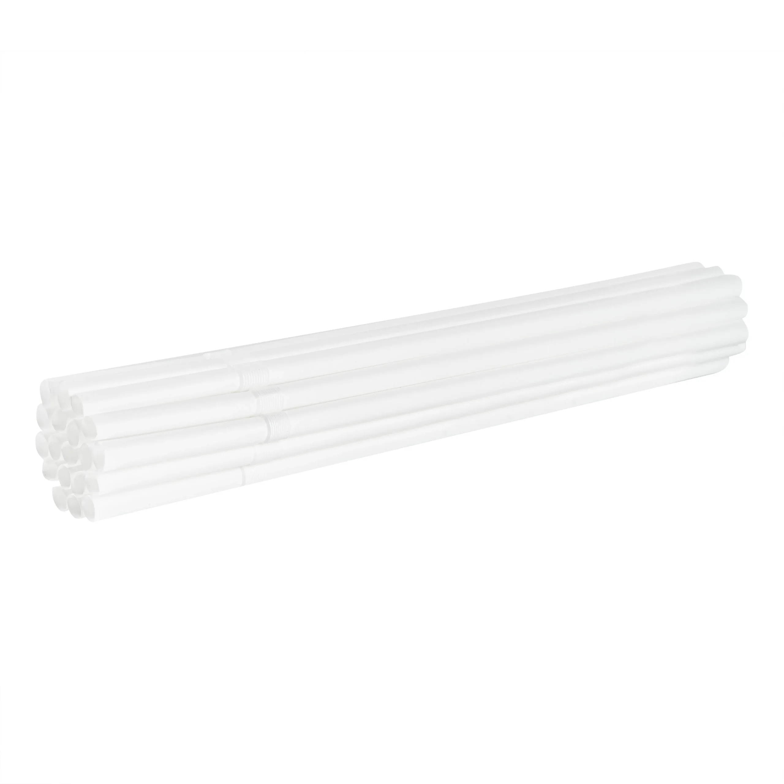 Straws, Flexible, Basic Nature 8.25 Inch, Plastic, White, PLA & PBAT,100 - 1 EACH