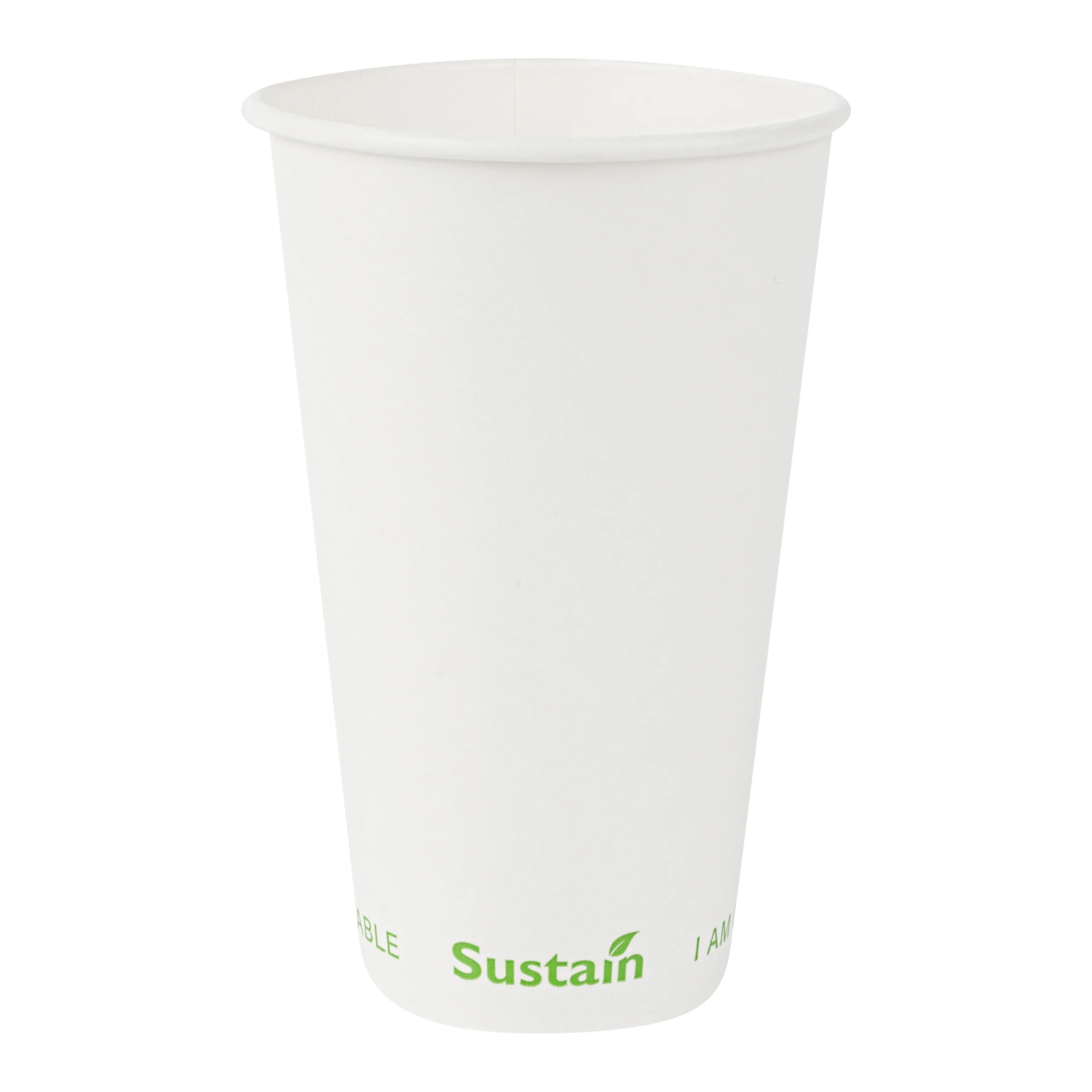 Cups, Cold, Sustain 16 Ounce, PLA-Lined Paper, White, 3.5 x 3.5 x 5.5 Inch,50 - 1 EACH