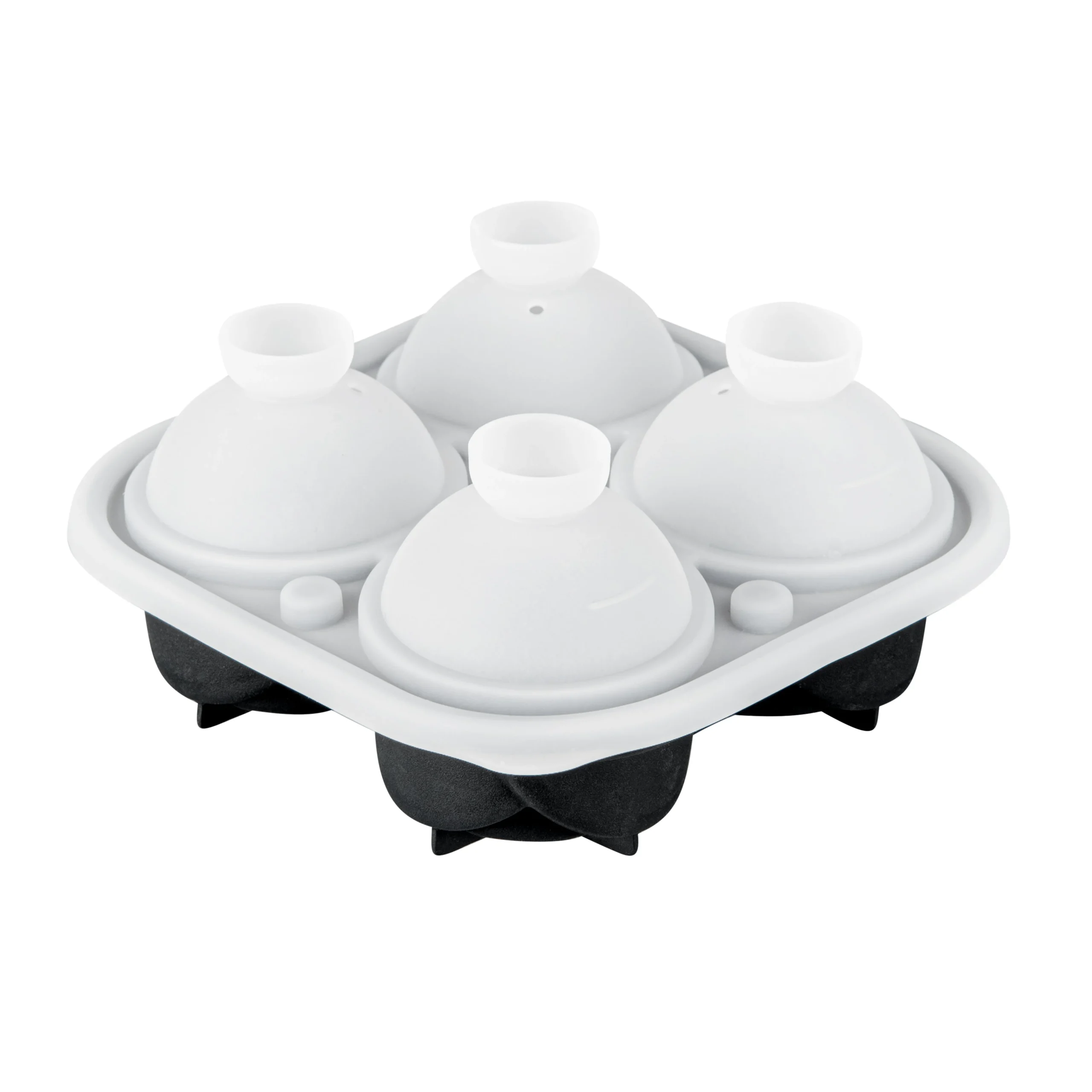 Mold, Ice, 4 Compartment, Rose, Black, Silicone,1 - 1 EACH