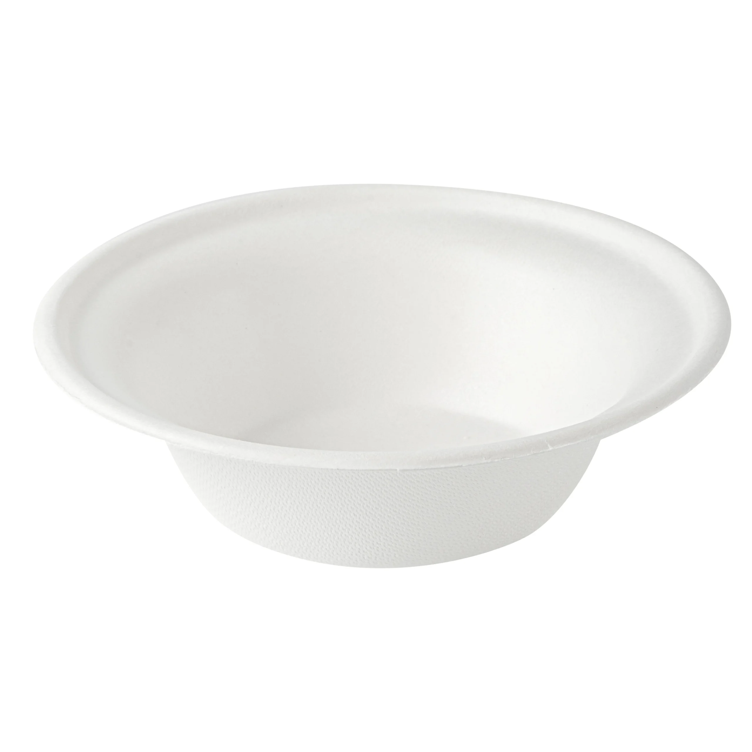 Bowls, Pulp Safe, Sugarcane & Bagasse, White, Round, 6 x 6 x 1.75 Inch,100 - 1 EACH