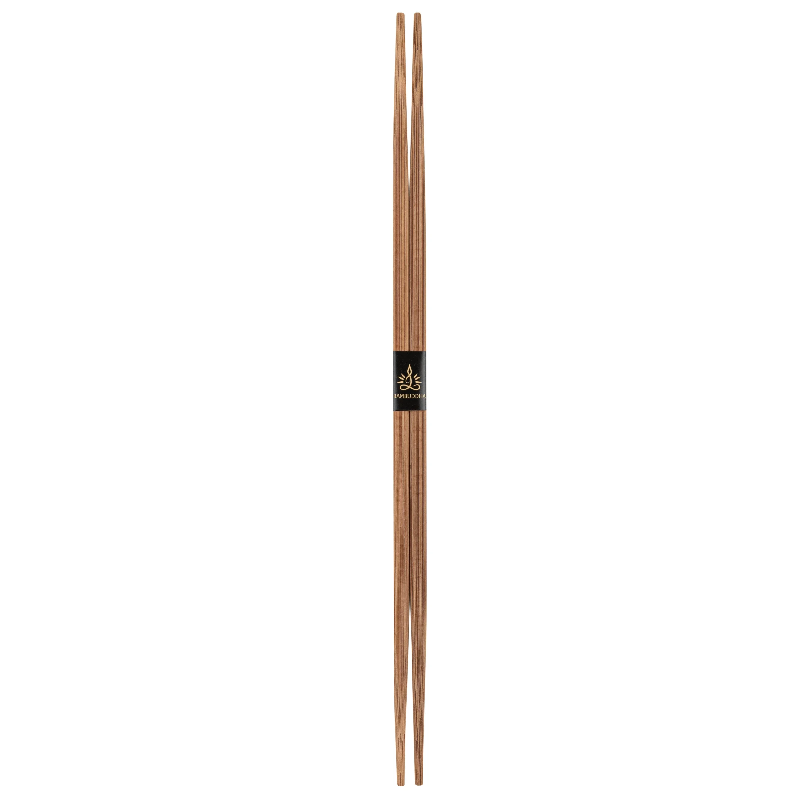 Chopsticks, Bambuddha Contour, Bamboo, Brown, 10.25 Inch, with Paper Band,1000 - 1 EACH