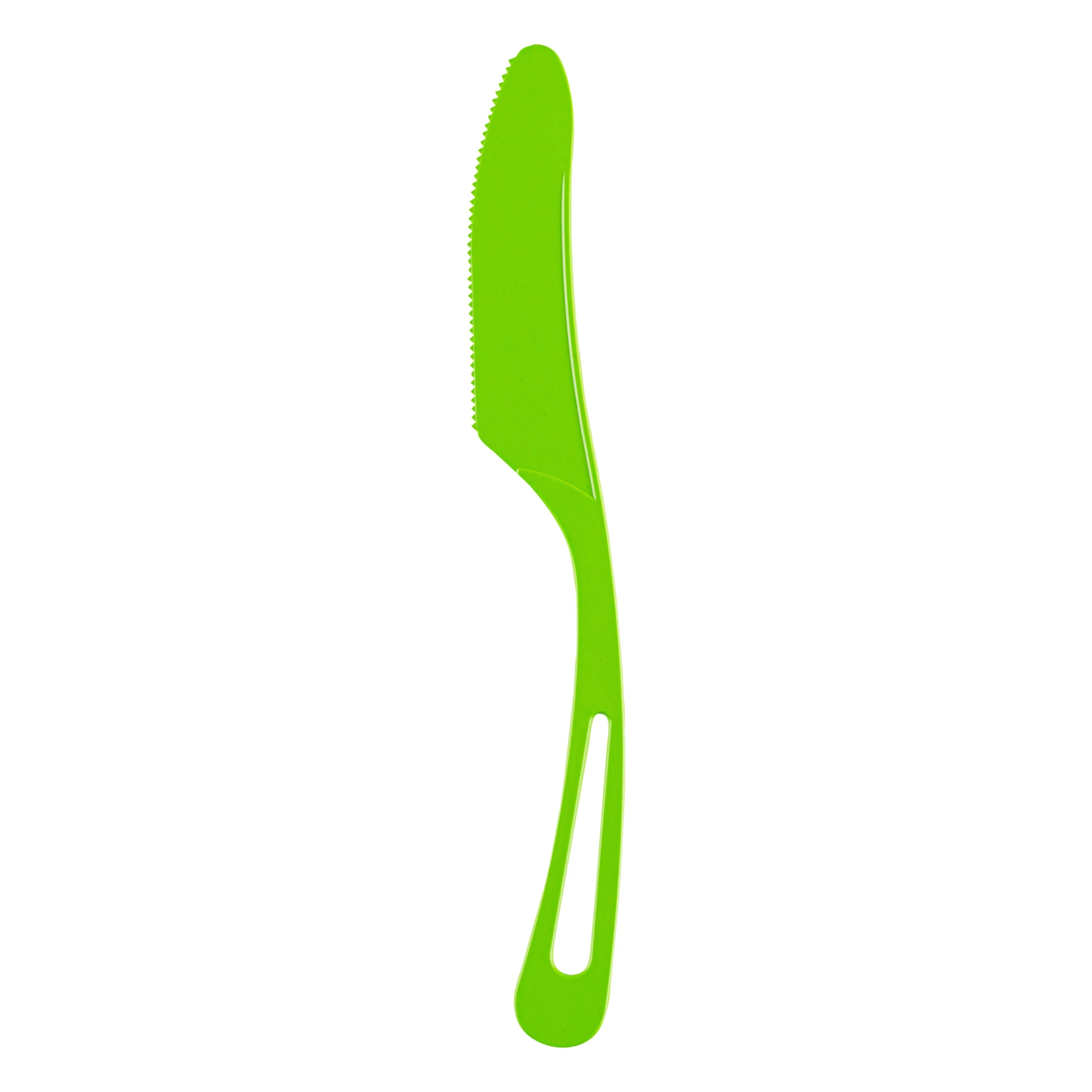 Knives, Basic Nature, Plastic, Green, 7.5 Inch, CPLA, Heat-Resistant,250 - 1 EACH