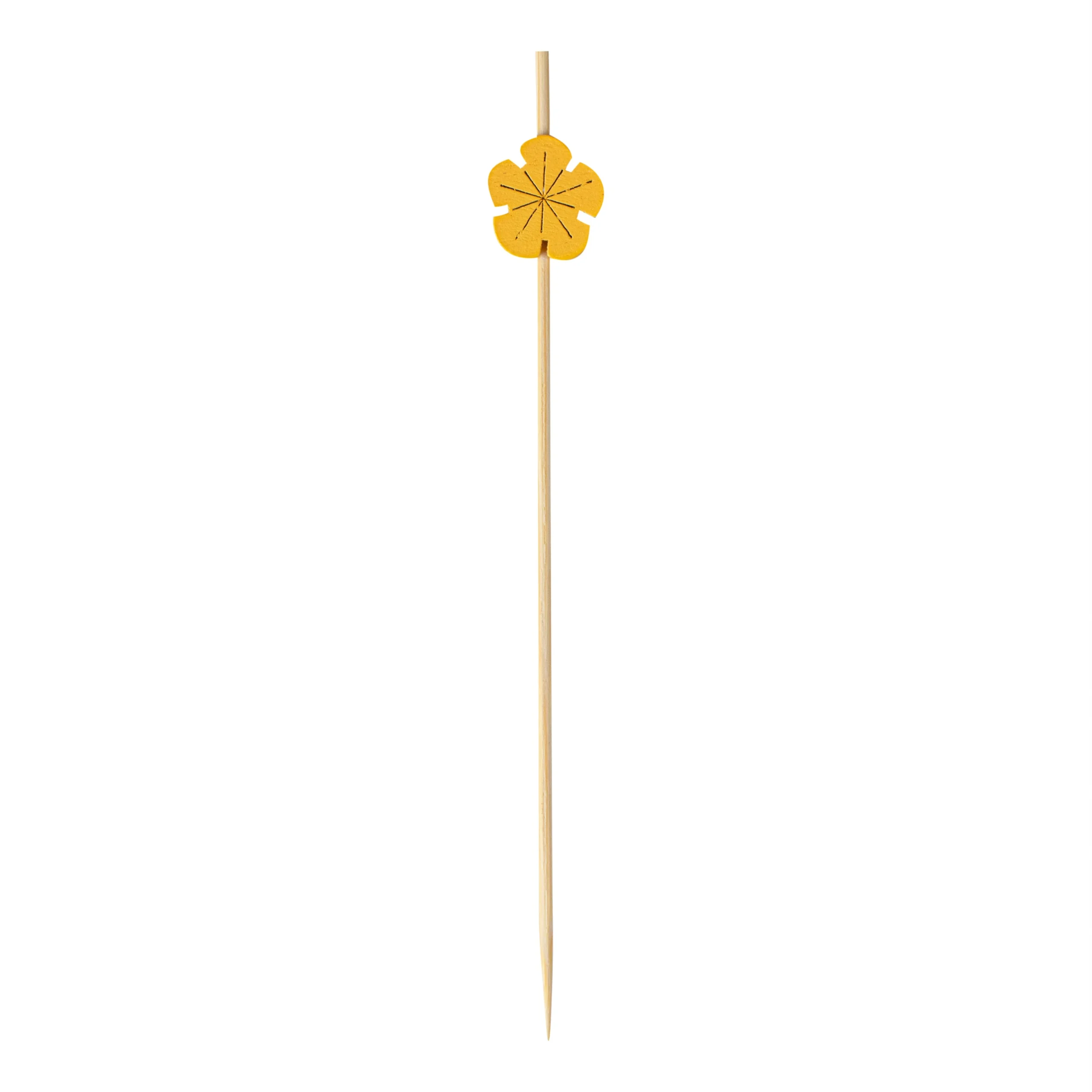 Skewers, 4.75 Inch, Bamboo, Yellow Flower,1000 - 1 EACH