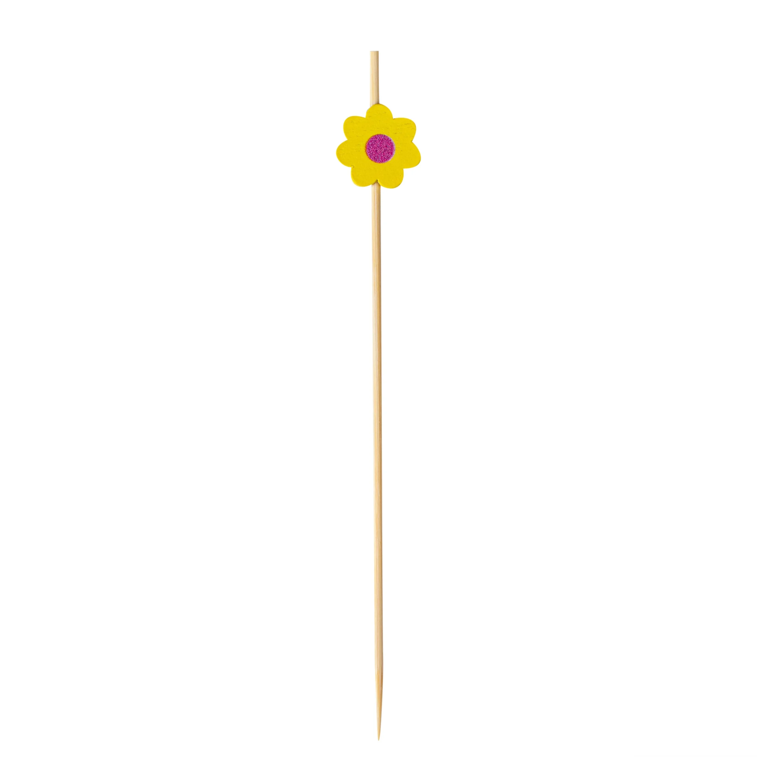 Skewers, 4.75 Inch, Bamboo, Yellow Sunflower,1000 - 1 EACH