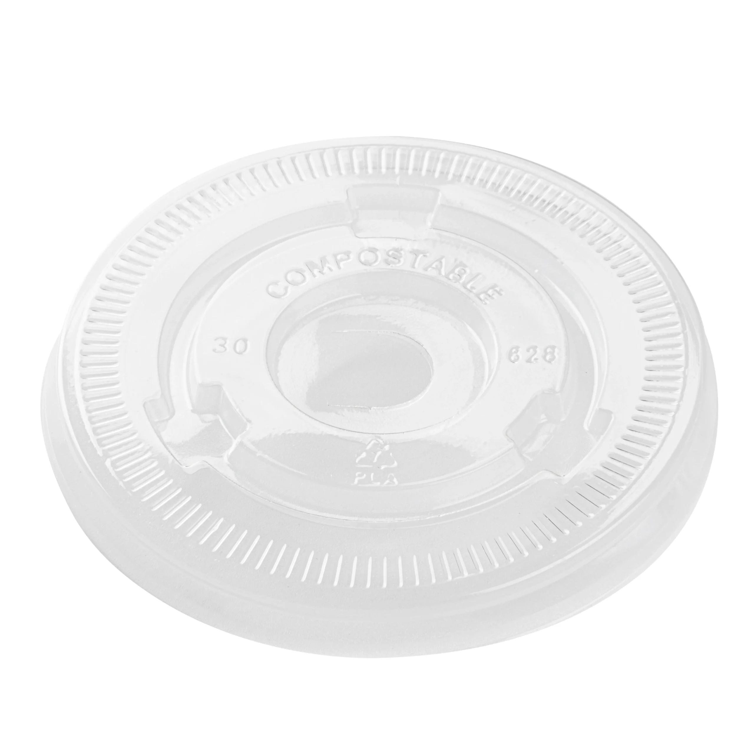Lids, Sustain Straw & Sip Thru, Plastic, Clear, PLA, Compostable, for 9/12/16/20/22 Ounce Cold Cups,1000 - 1 EACH