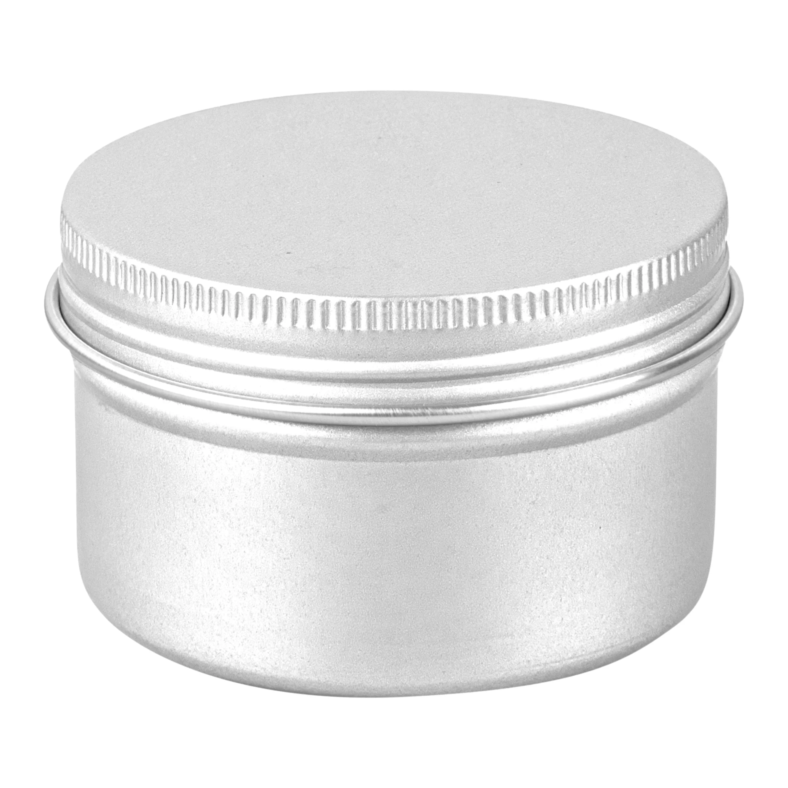 Containers, RW Base 4 Ounce, Tin, Silver, Round, with Screw Lid,10 - 1 EACH