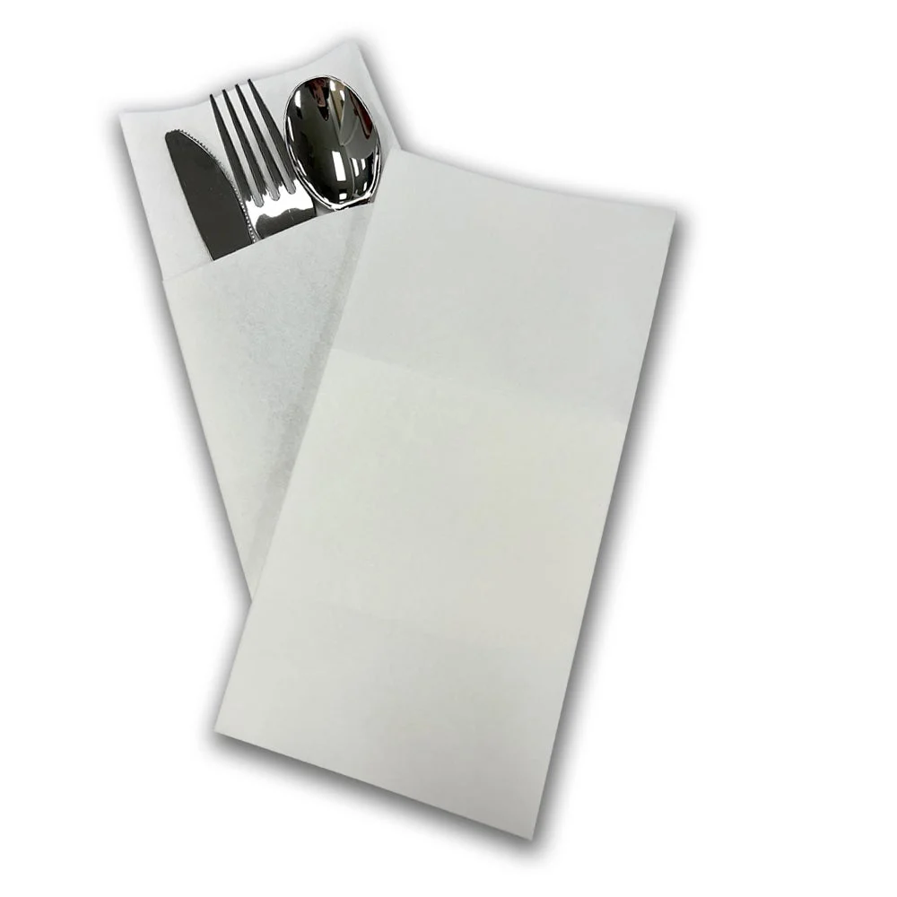 Napkins, Pocketfold Dinner, Linen-Like, White,1000 - 1 EACH