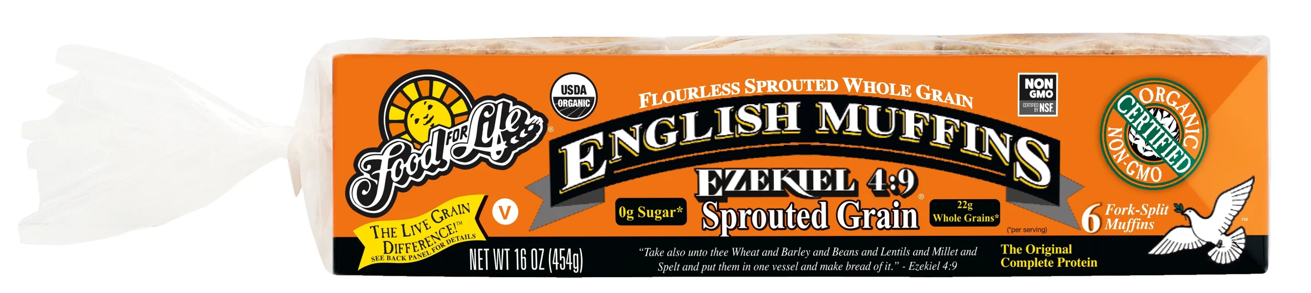 Muffins, English, Sprouted Whole Grain, 2.67 Ounce,6 - 6 COUNT