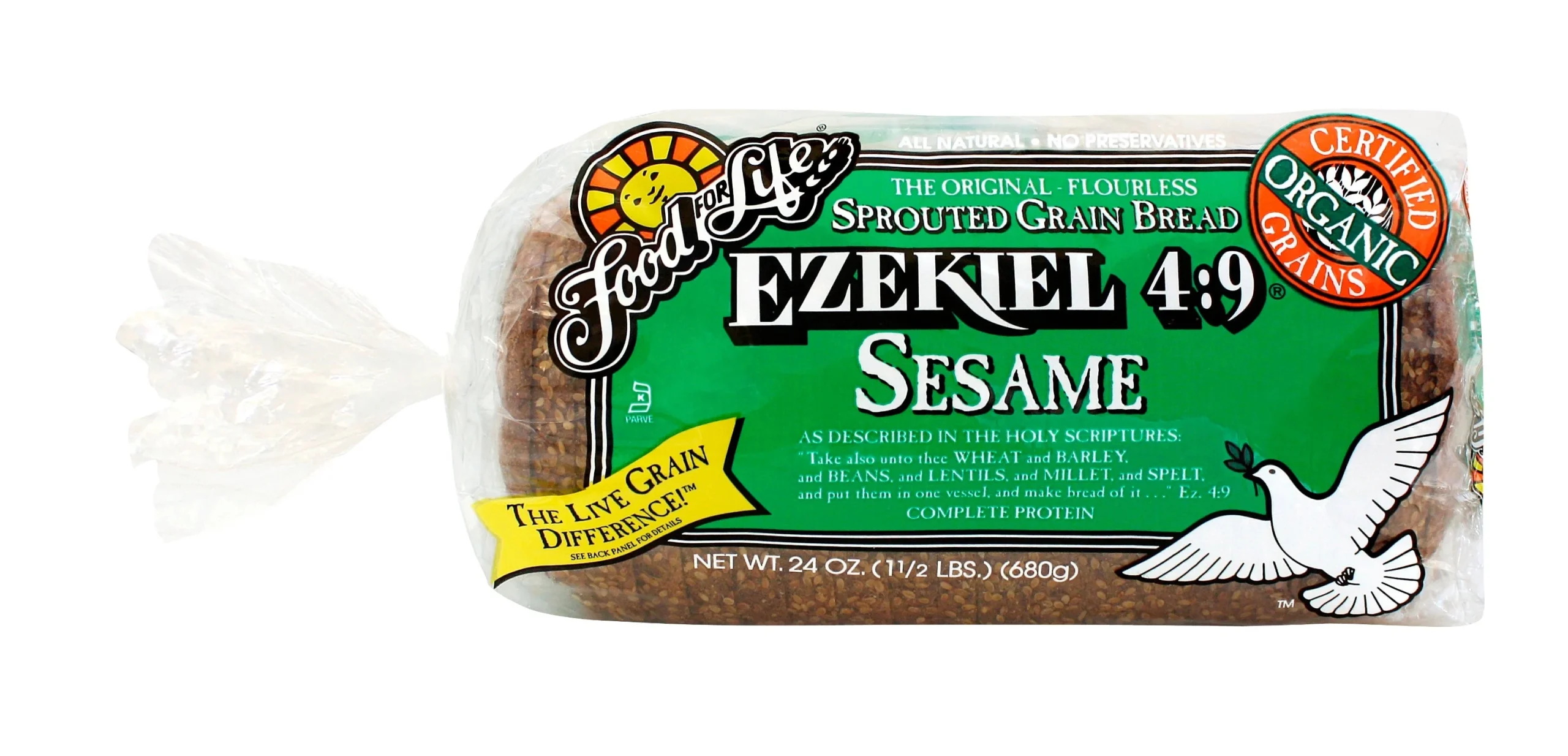 Bread, Sprouted Whole Grain, Sesame,6 - 24 OUNCE