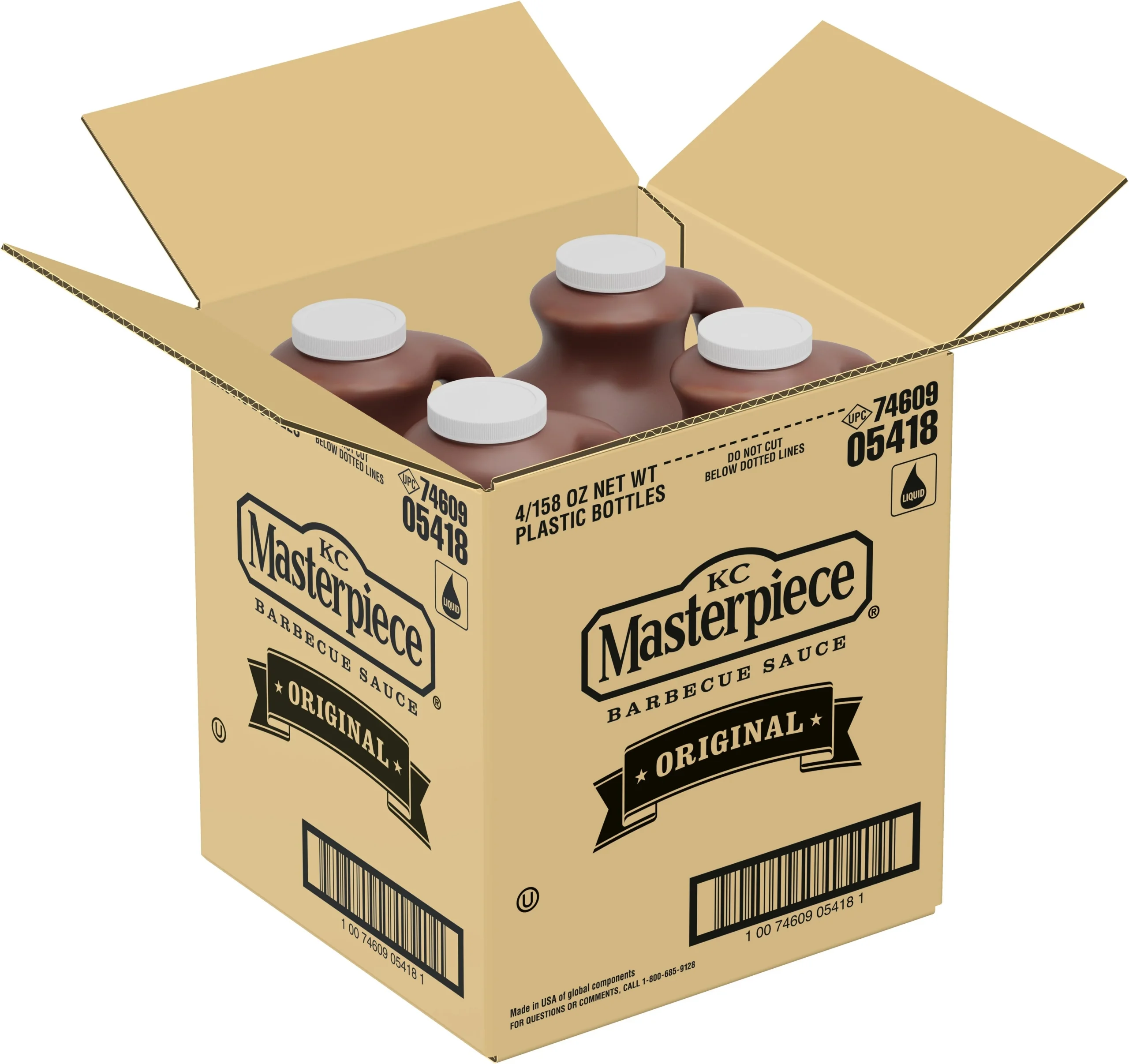 Sauce, Barbecue, Original, Kettle Cooked,4 - 158 OUNCE