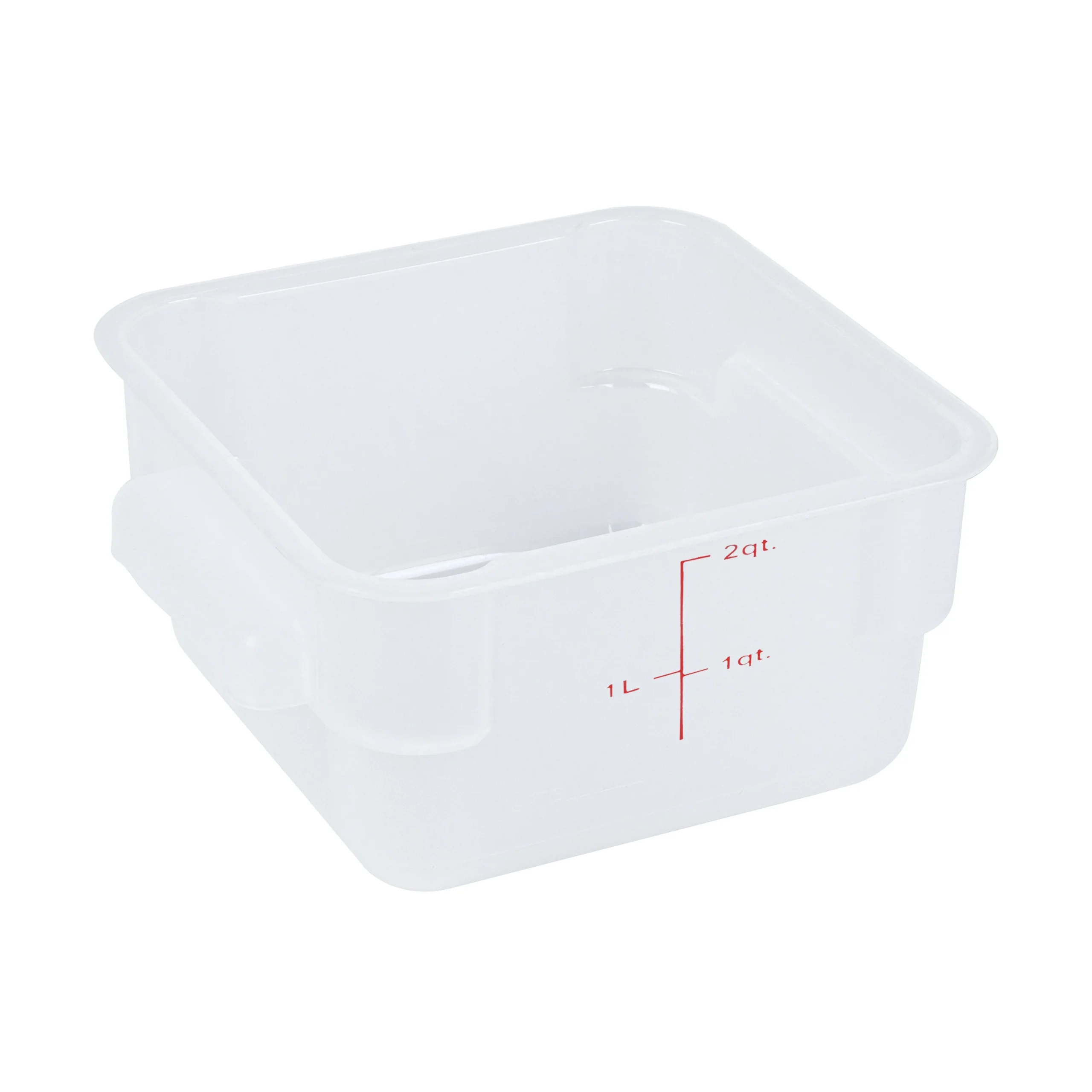 Containers, Food Storage, Met Lux 2 Quart, Square, Translucent, 7 x 7 x 4 Inch, with Green Volume Markers,1 - 1 EACH