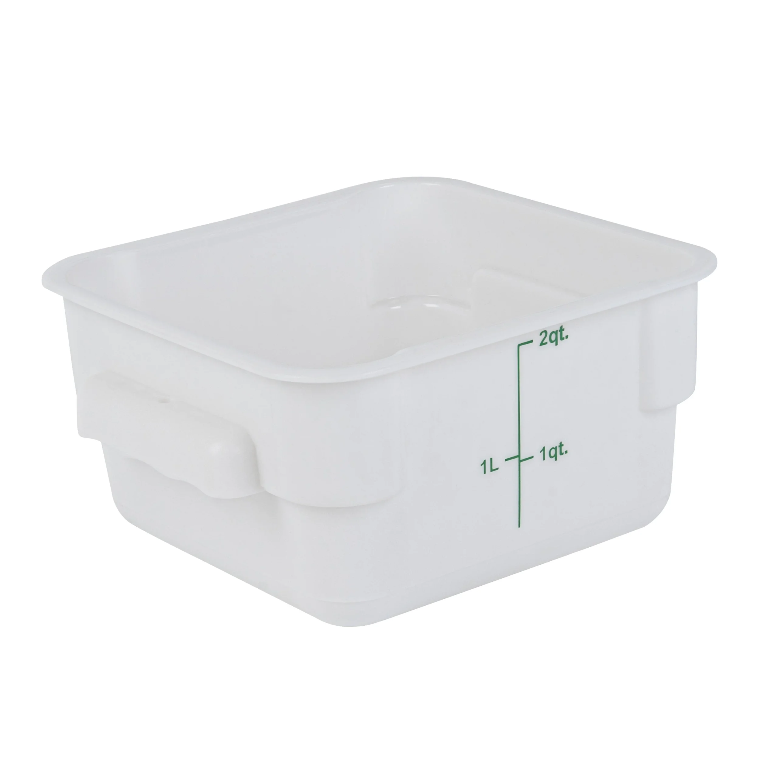 Containers, Food Storage, Met Lux 2 Quart, Square, White, 7 x 7 x 4 Inch, with Green Volume Markers,1 - 1 EACH