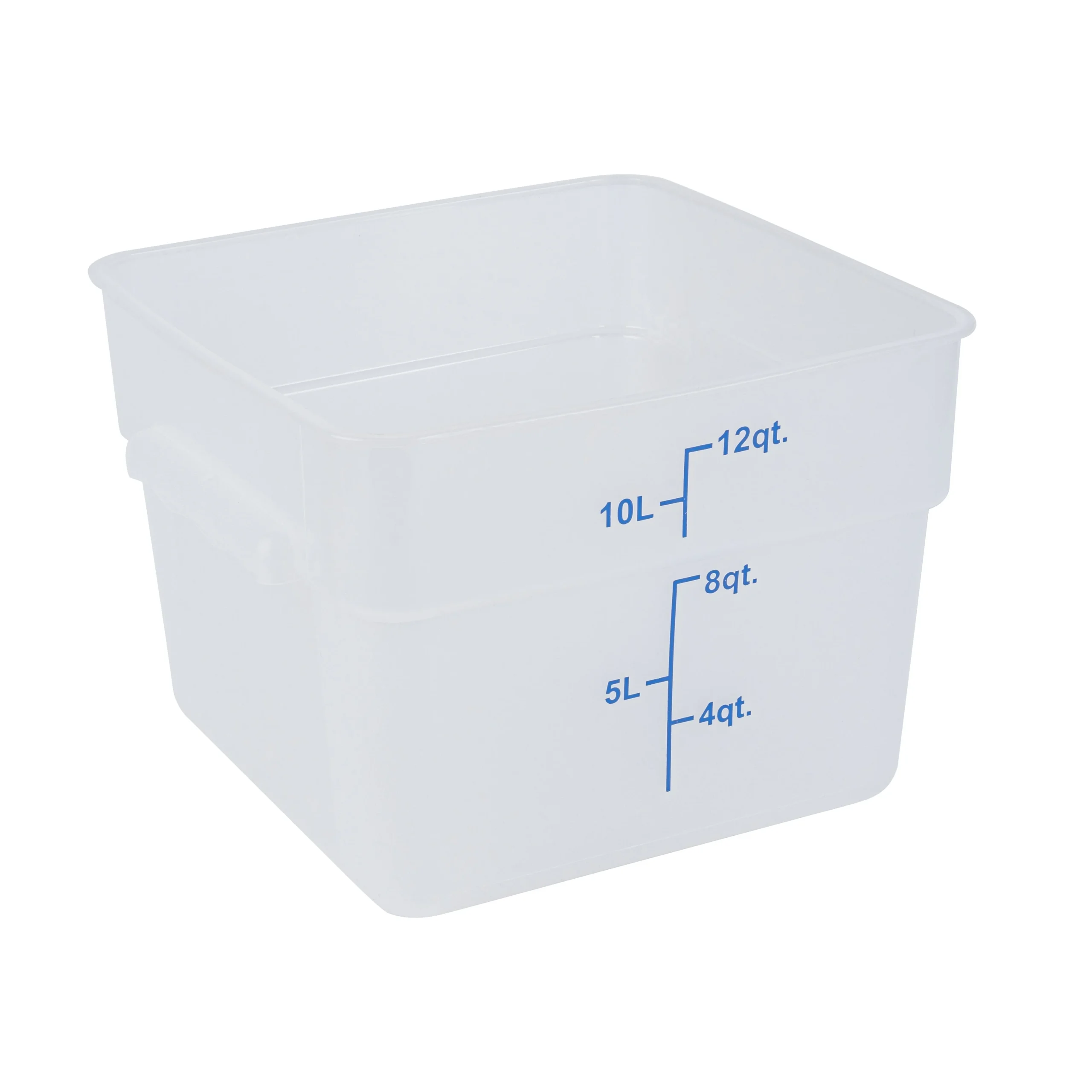 Containers, Food Storage, Met Lux 12 Quart, Square, Translucent, 11 x 11 x 8 Inch, with Blue Volume Markers,1 - 1 EACH