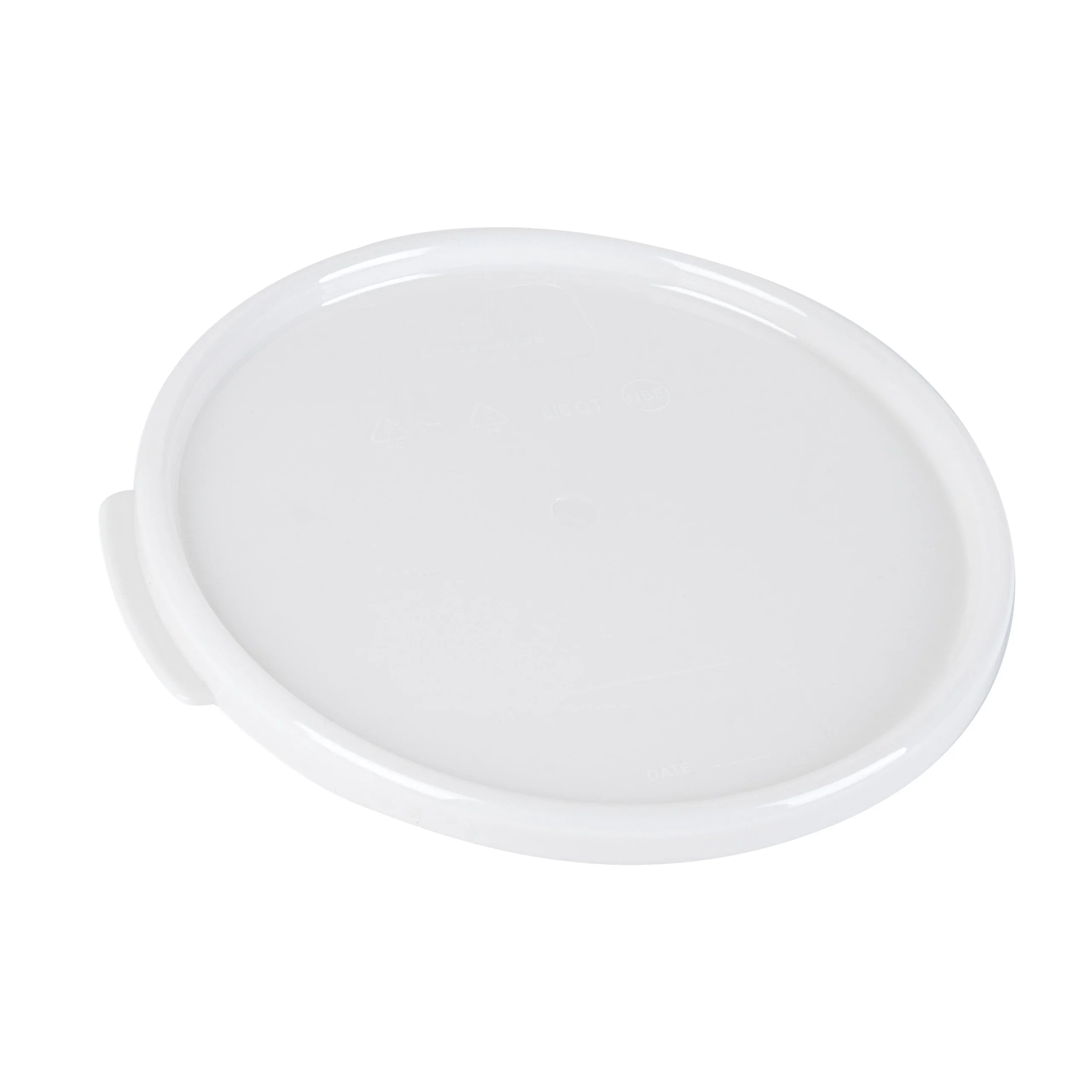 Lid, Met Lux, White, Plastic, Round, for 6 & 8 Quart Food Storage Containe,1 - 1 EACH