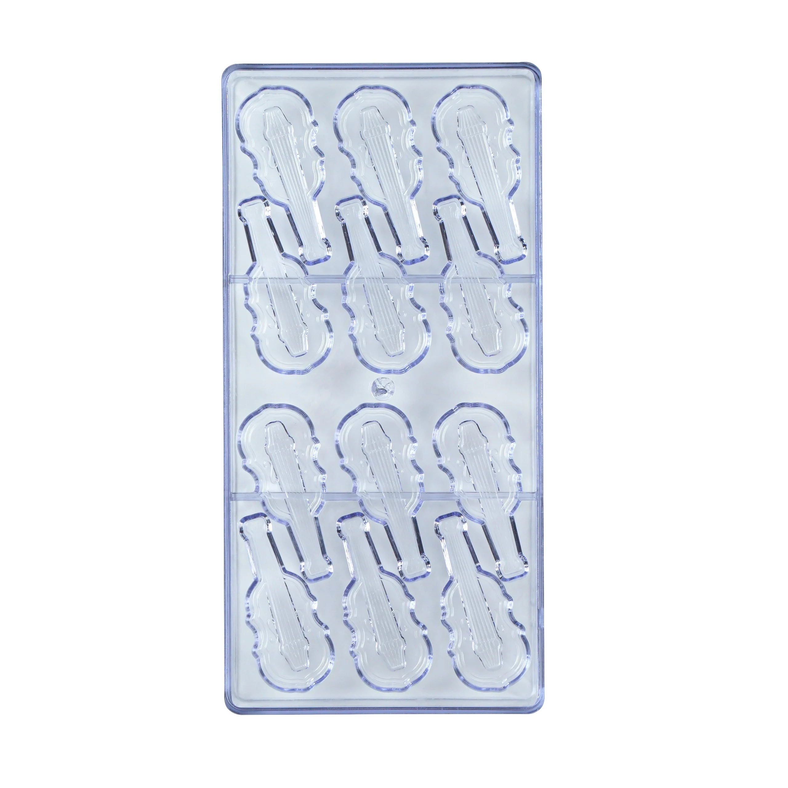 Molds, Candy & Chocolate, Pastry Tek 12-Compartment, Violin, Polycarbonate,1 - 1 EACH
