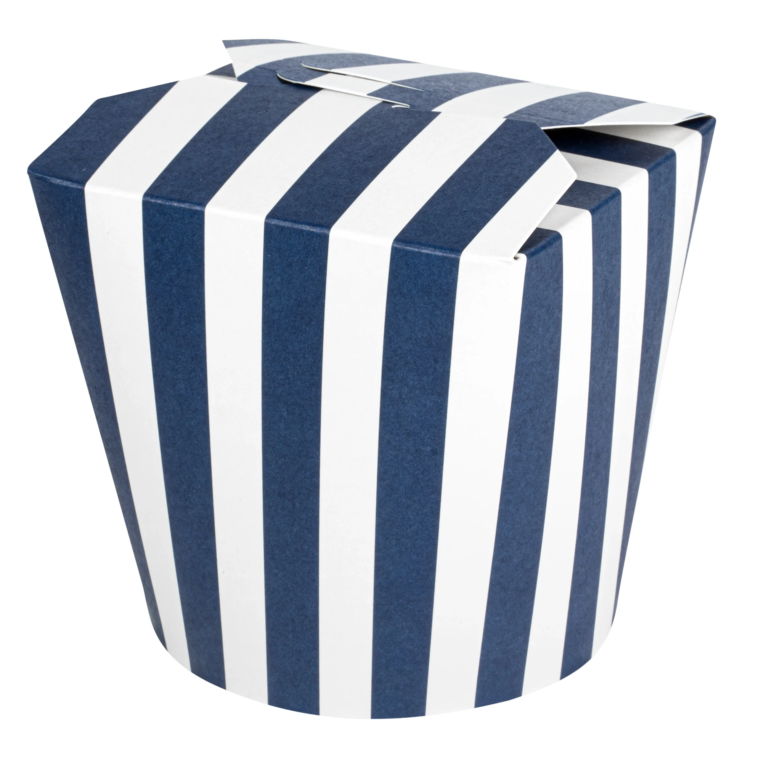 Containers, Take-Out Noodle, Bio Tek 26 Ounce, Paper, Blue & White, 4 x 3.50 x 3.75 Inch, Round,4 - 50 COUNT