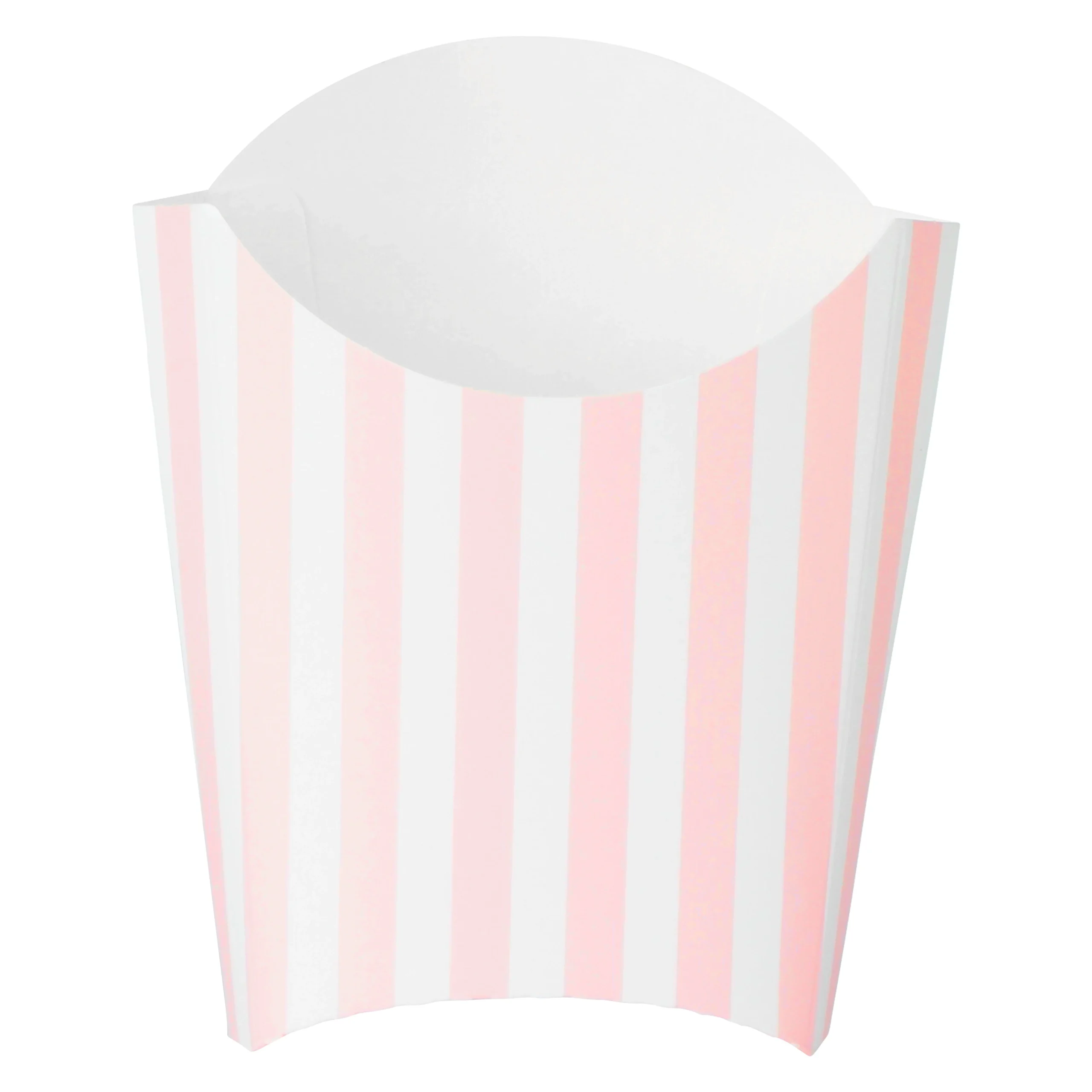 Containers, To-Go Fry & Snack, Bio Tek 2 Ounce, Paper, Pink & White Stripe, 4 x 2.75 x 3.50 Inch,100 - 1 EACH