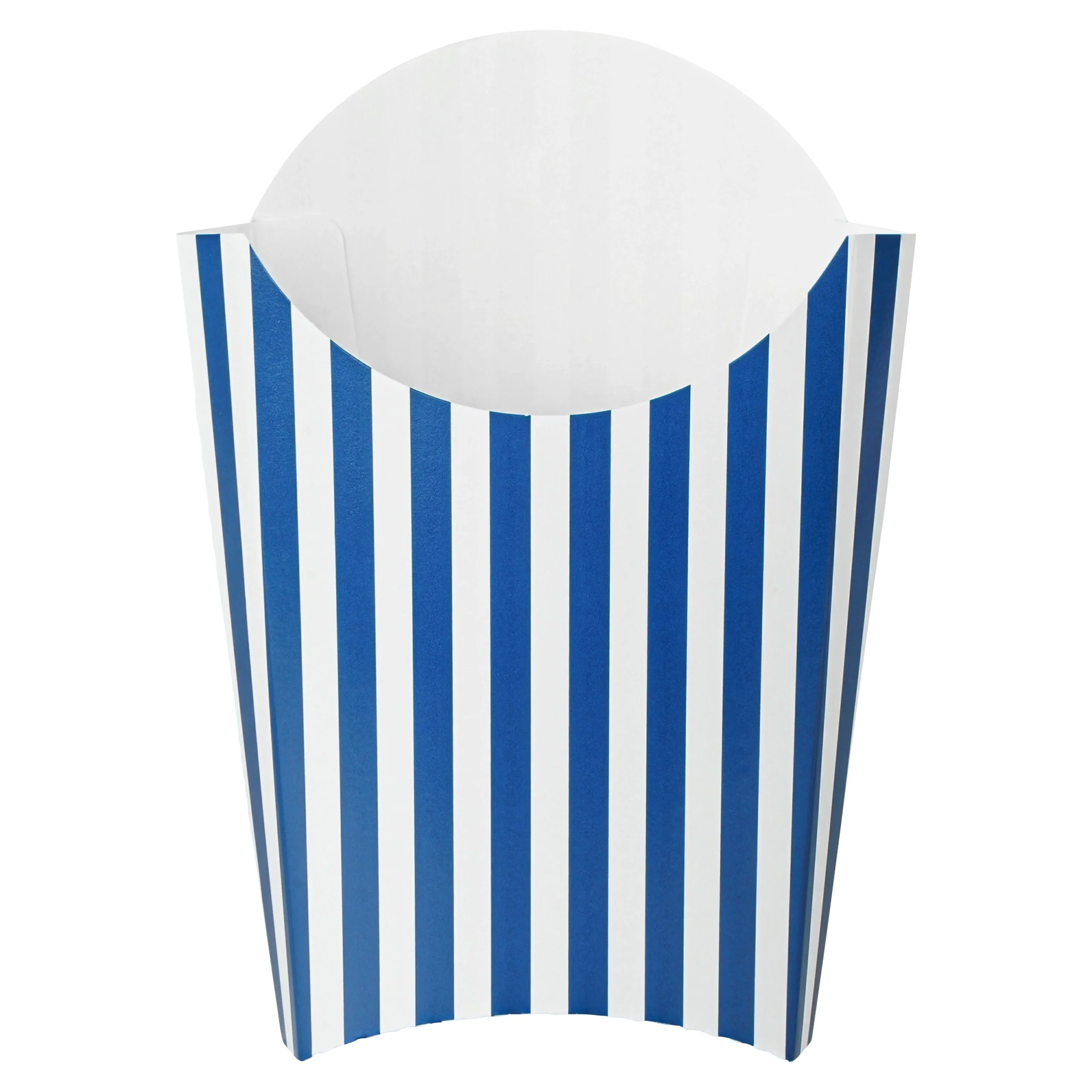 Containers, To-Go Fry & Snack, Bio Tek 4 Ounce, Paper, Blue & White, 4.75 x 3.50 x 5 Inch,100 - 1 EACH