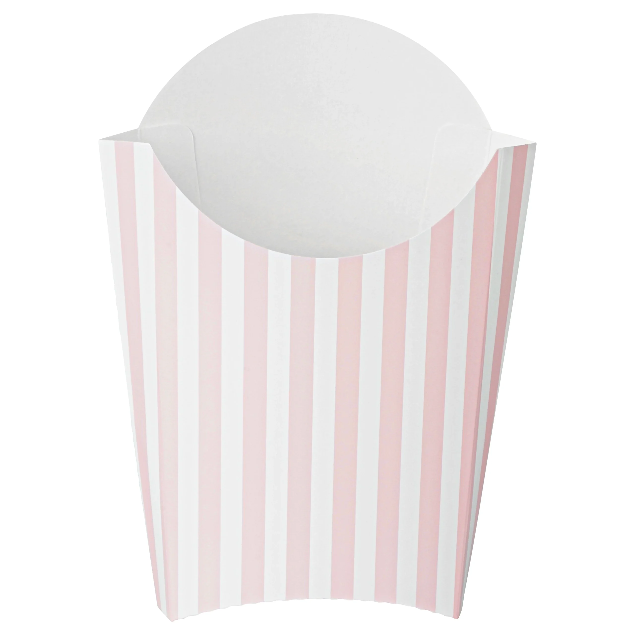 Containers, To-Go Fry & Snack, Bio Tek 4 Ounce, Paper, Pink & White Stripe, 4.75 x 3.50 x 5 Inch,100 - 1 EACH